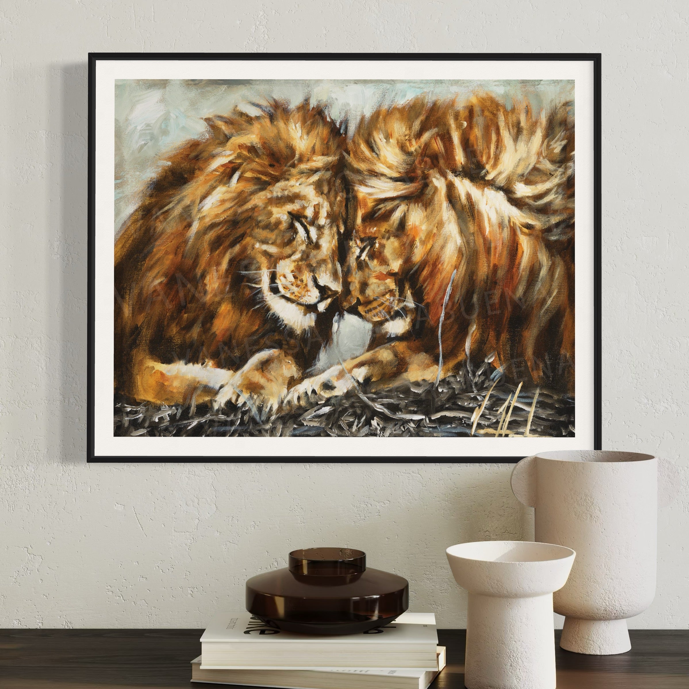 Fortified Strength Lion Art Print Vanessa Horabuena