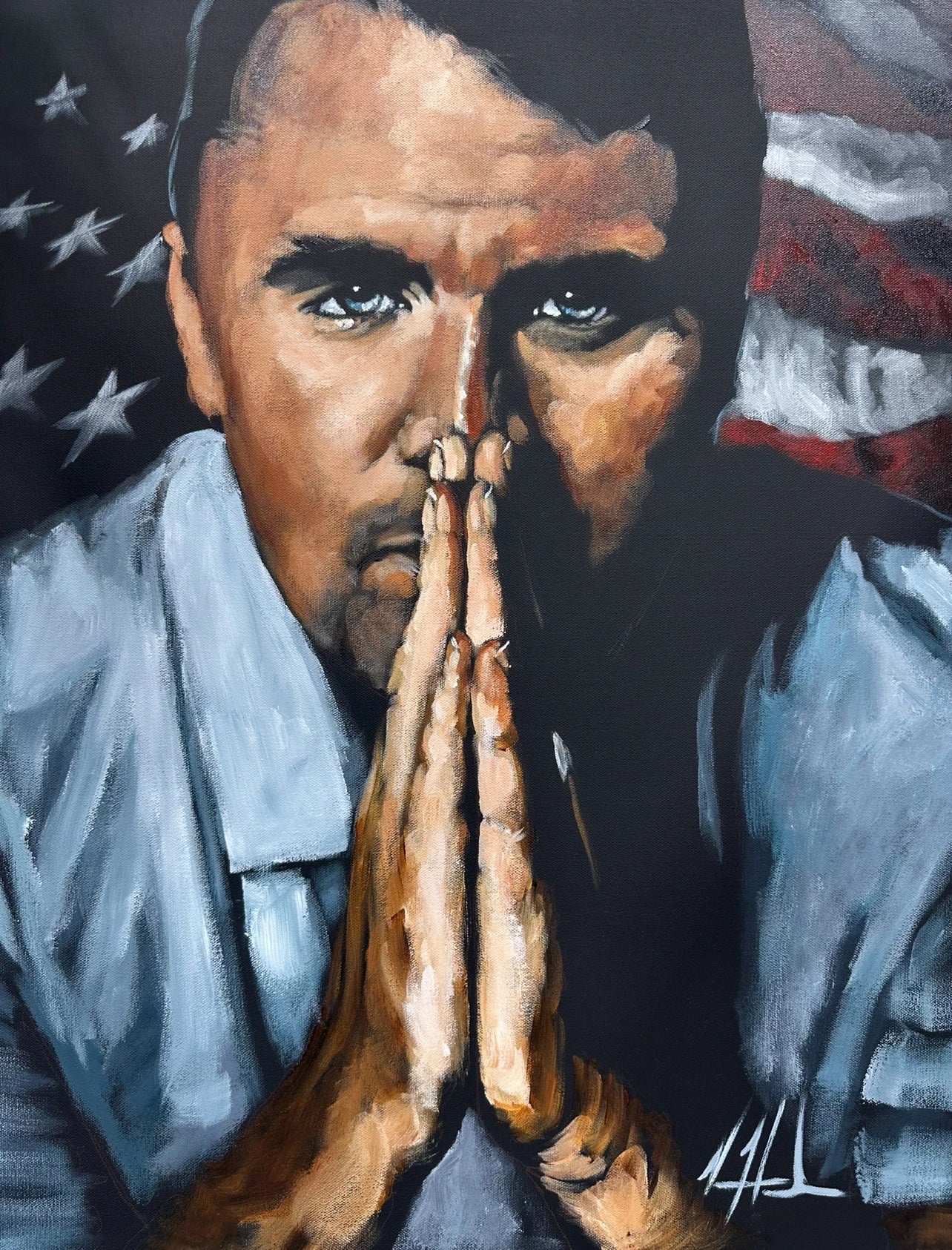 Charlie Kirk - A Patriot's Tribute - 24”x30” Original Acrylic Painting Original Painting Vanessa Horabuena