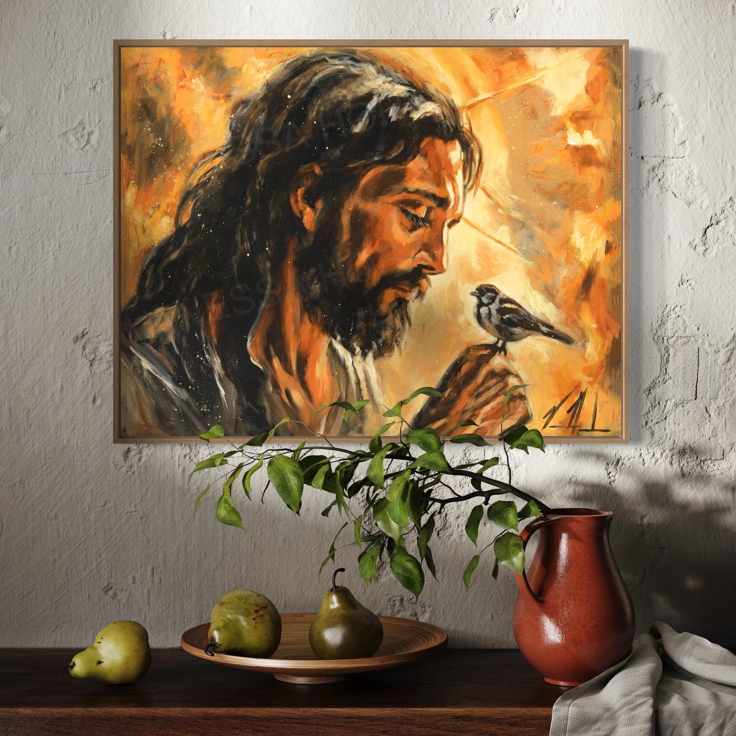 He Watches Over You Jesus Art Print Vanessa Horabuena