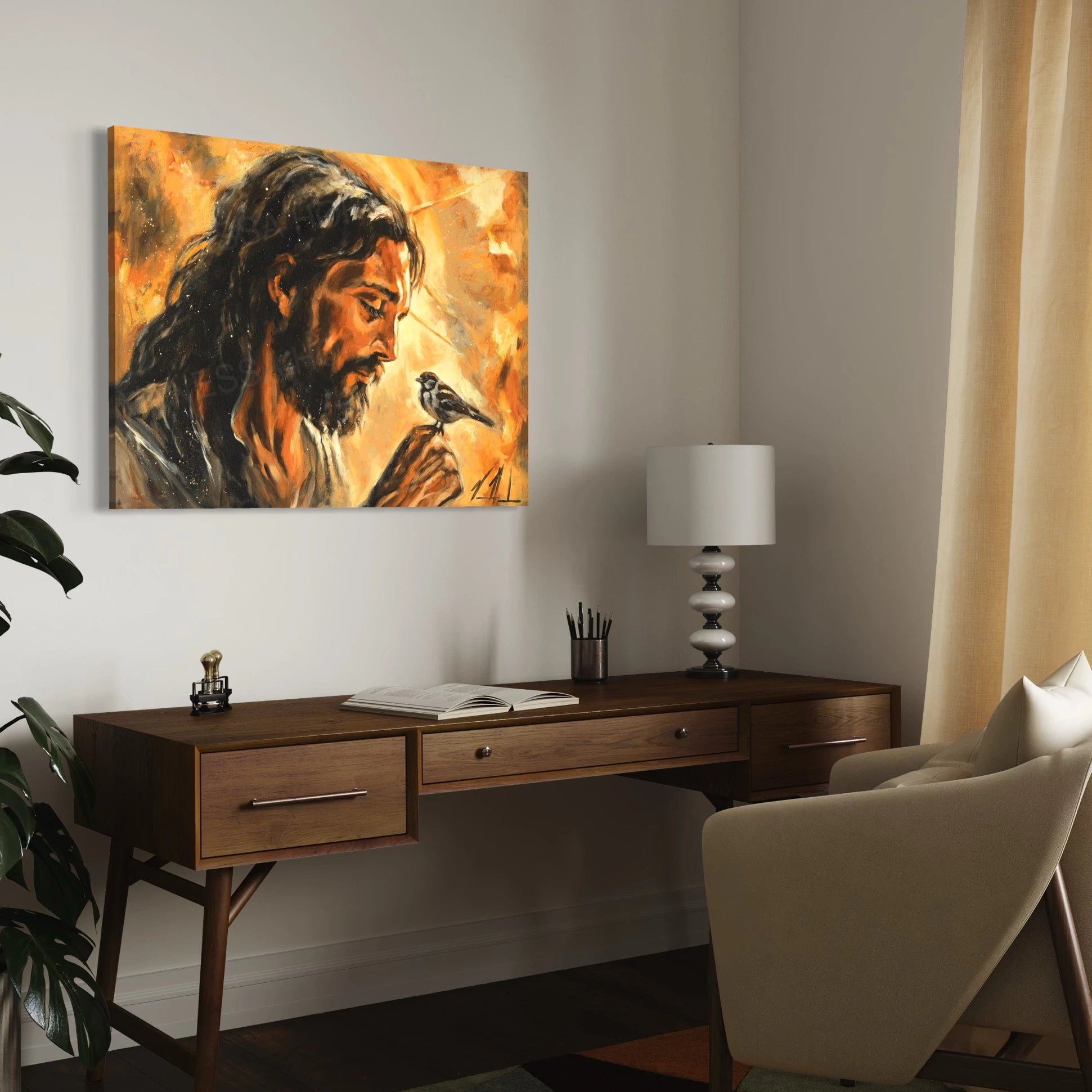 He Watches Over You Jesus Art Print Vanessa Horabuena