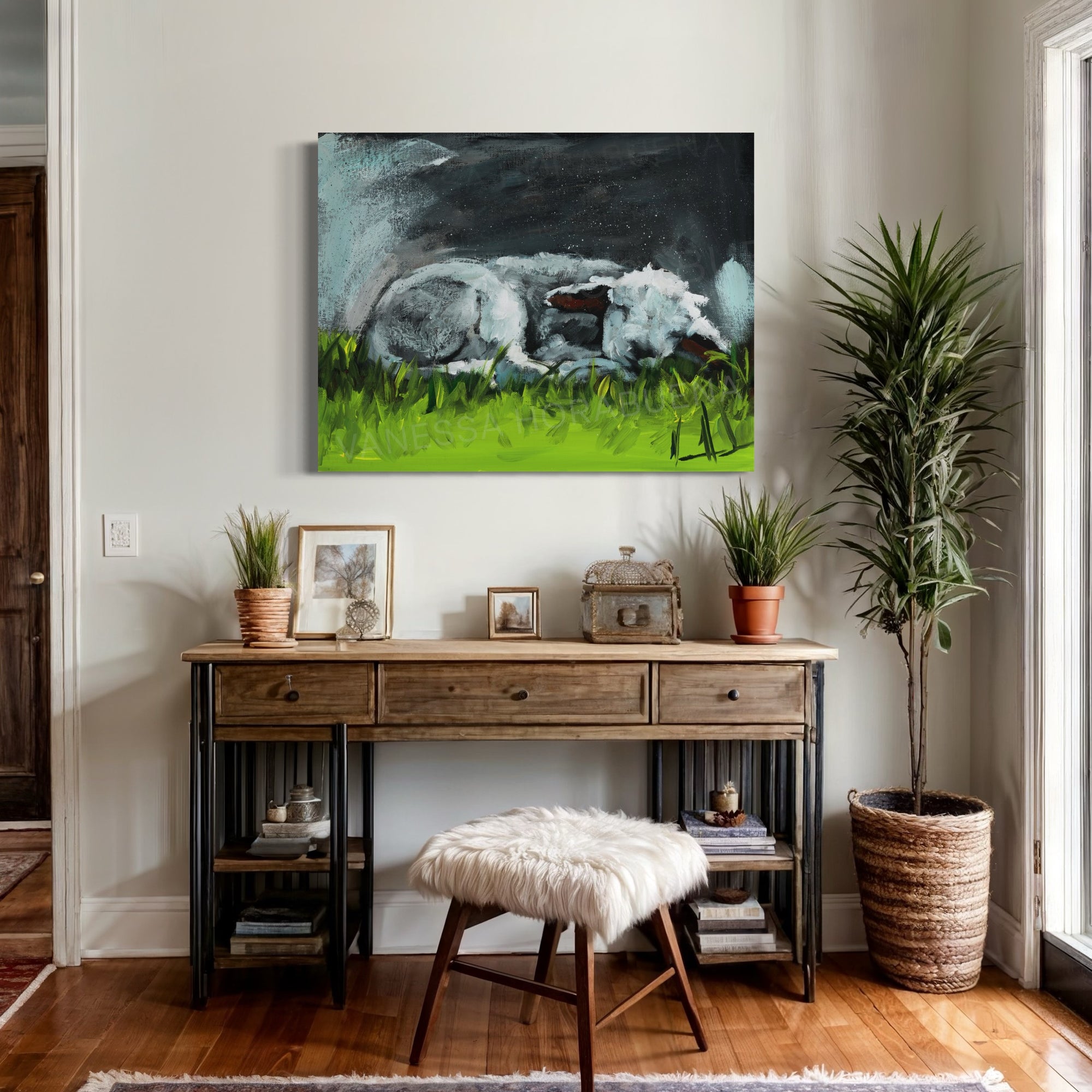 Resting in Heaven's Hands (Hand Embellishment Canvas Print) Vanessa Horabuena
