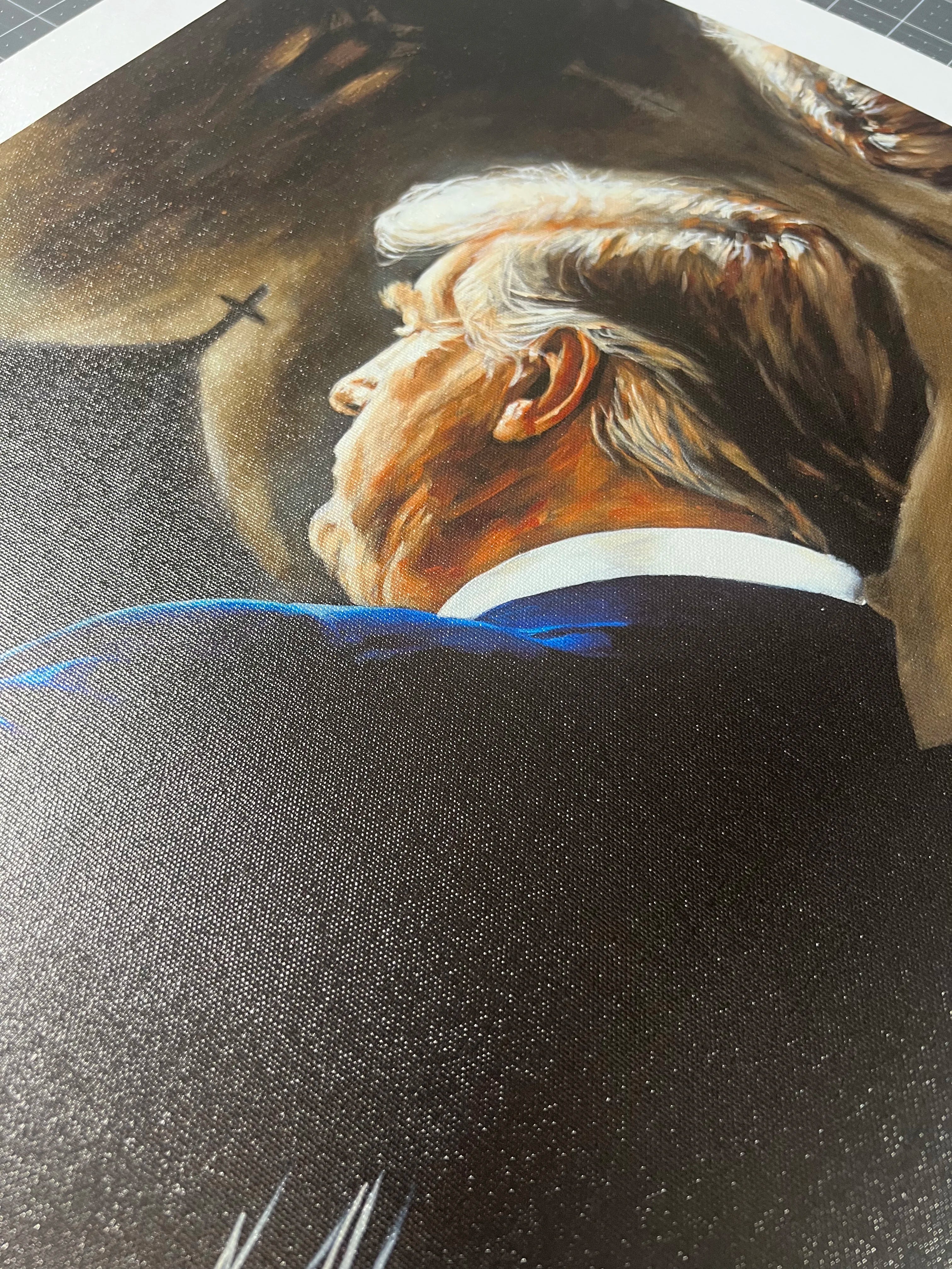 CM# 56 - Prayers For Our Presidents - In This Dark Hour - 11"x14" Canvas Print Vanessa Horabuena