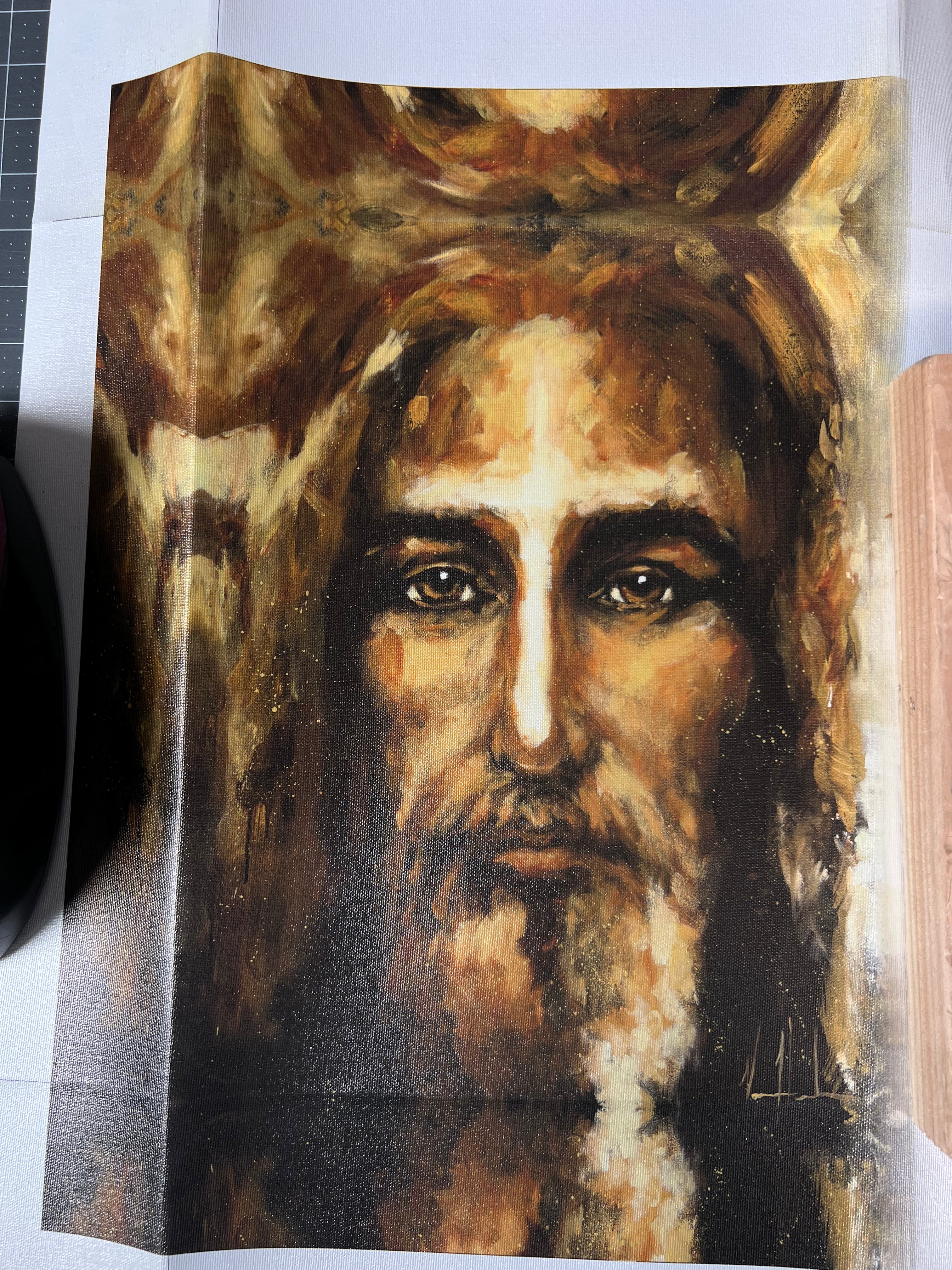 CM# 72 - The Shroud of Turin - In His Glory - 11"x14" Canvas Print