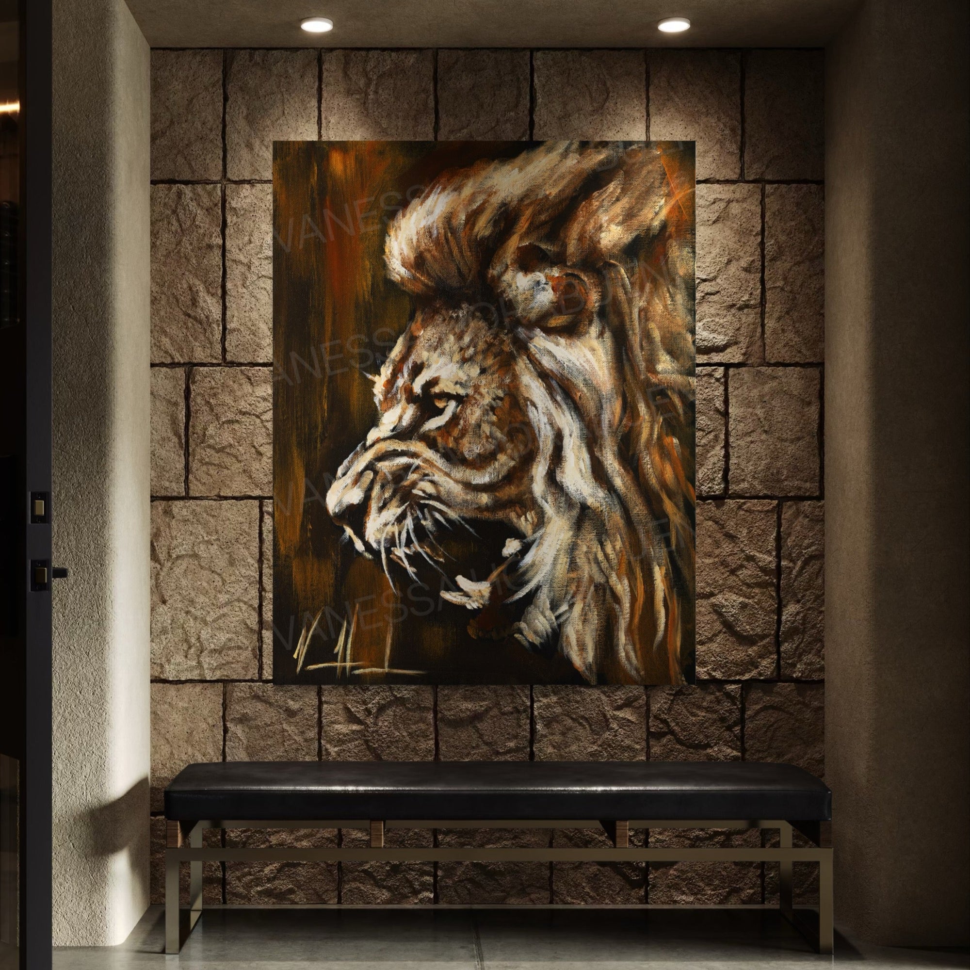 Return of a King Lion Art Print Vanessa Horabuena