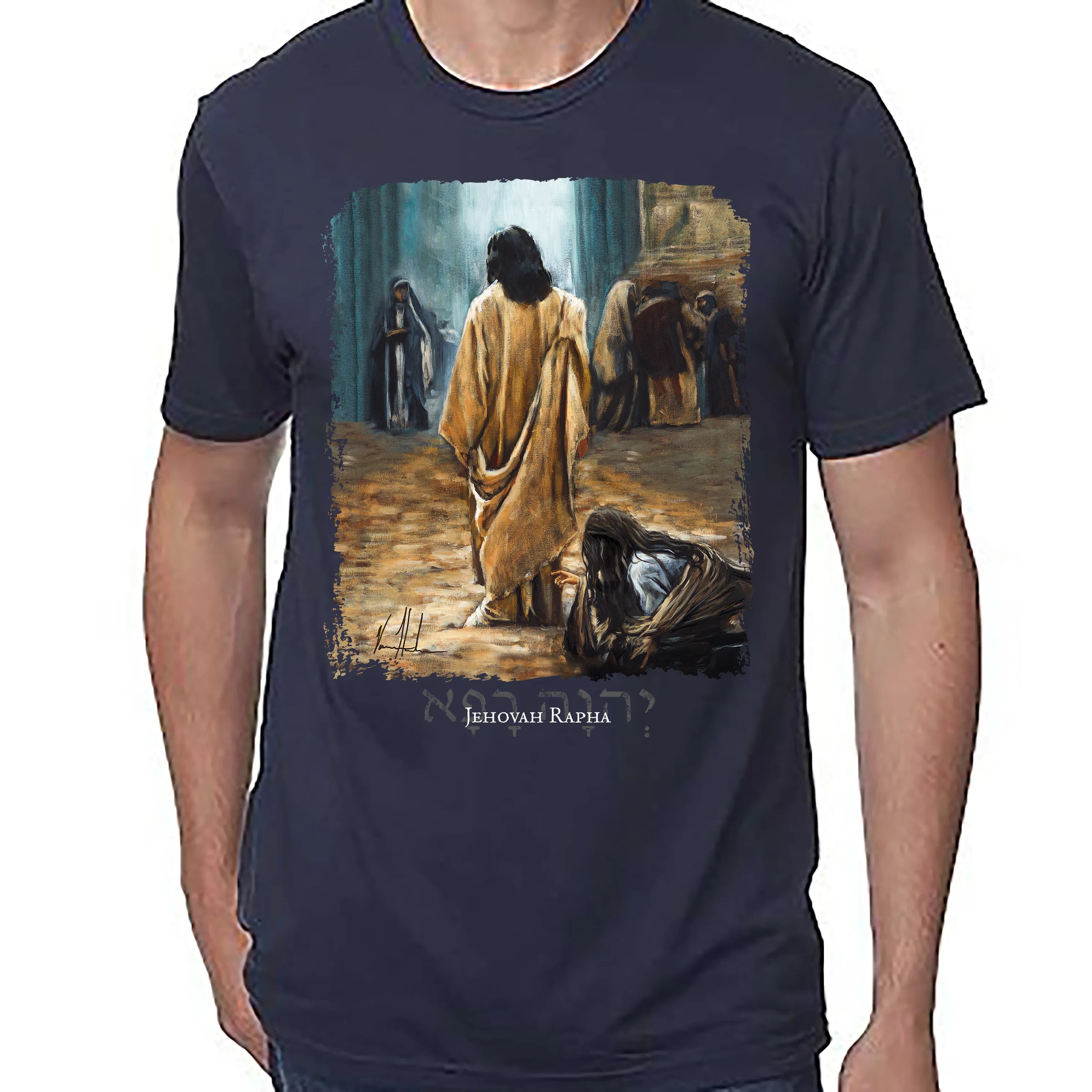 Unisex T (Organic Bamboo) - Jesus Healer Organic Bamboo Vanessa Horabuena Midnight Blue XS