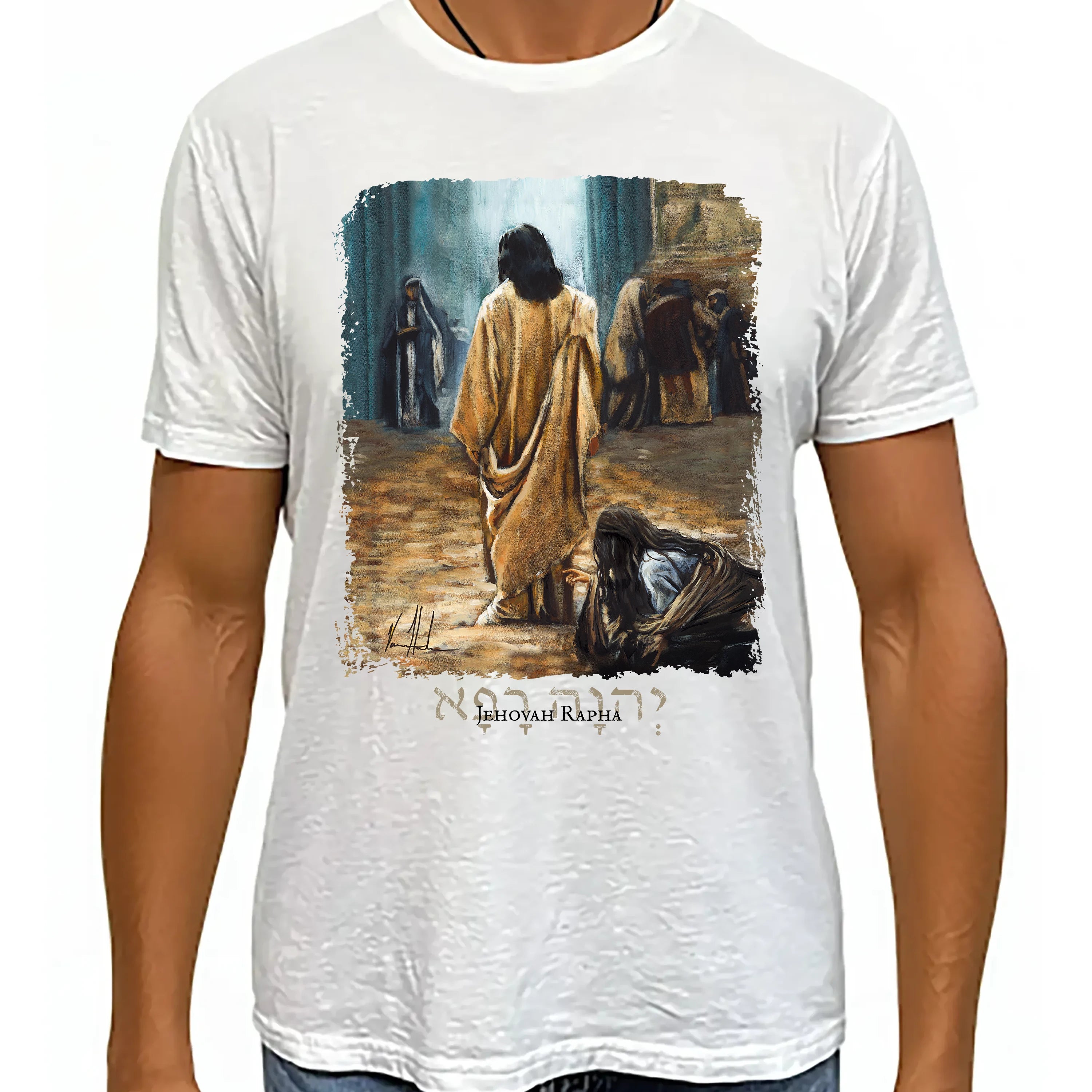 Unisex T (Organic Bamboo) - Jesus Healer Organic Bamboo Vanessa Horabuena White XS