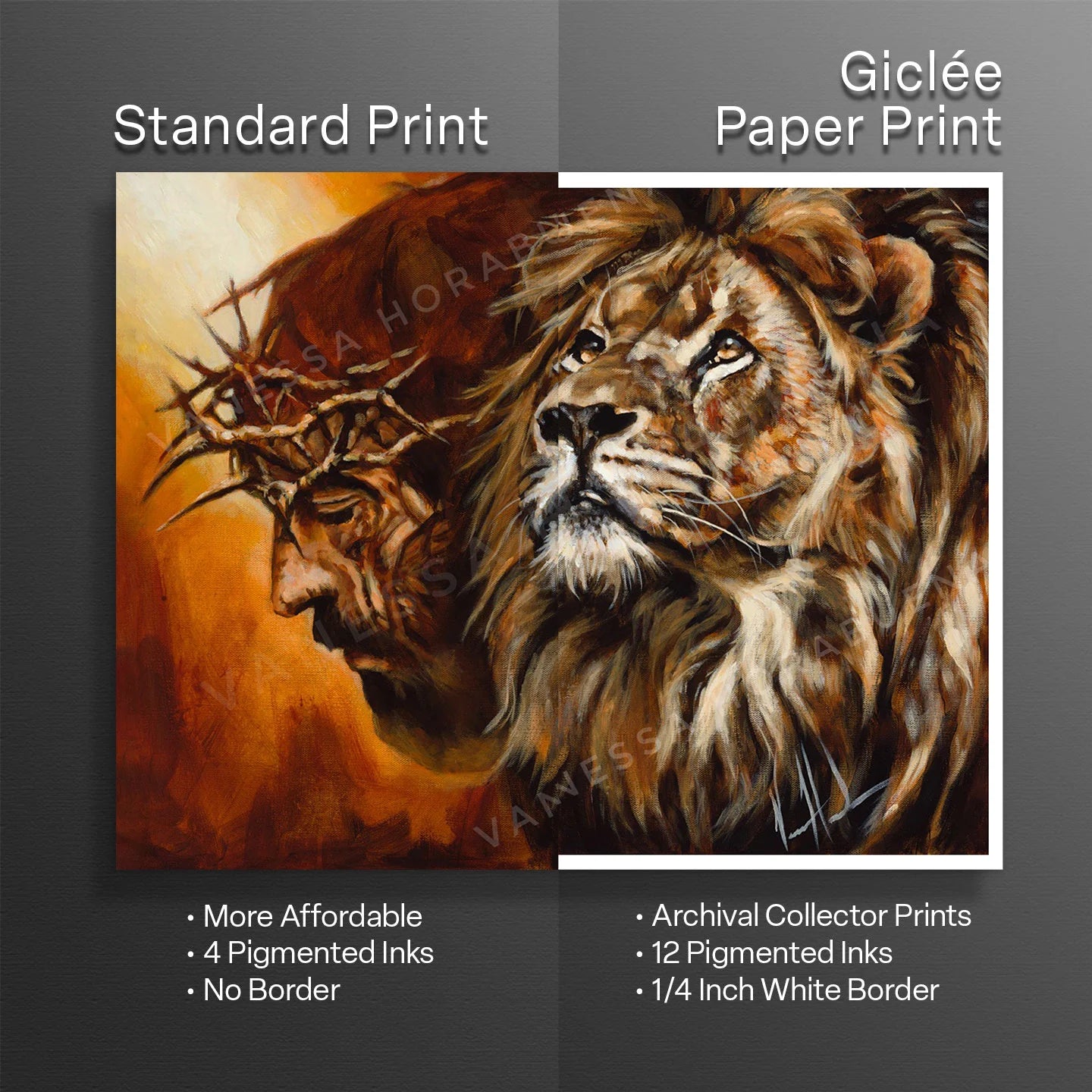 King of Kings Lion Art Print, Jesus Art Print Vanessa Horabuena