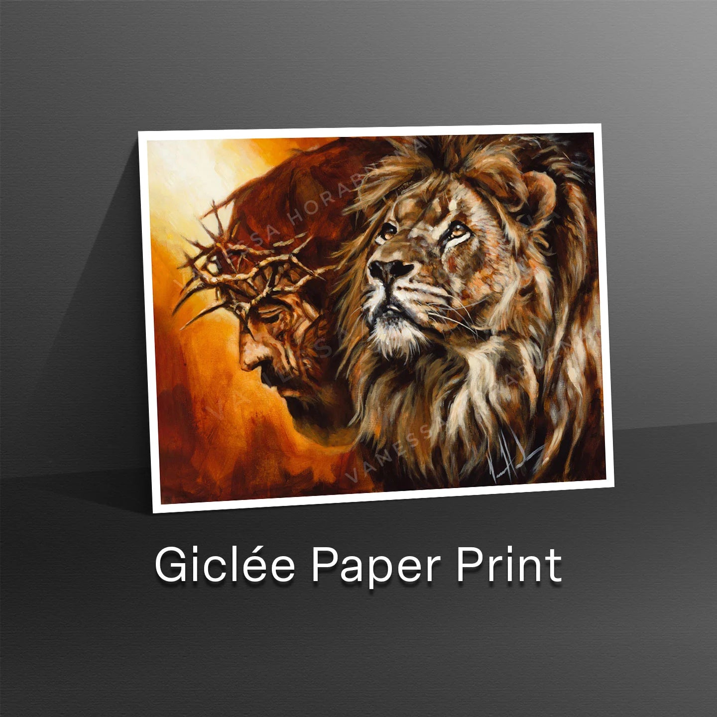 King of Kings Lion Art Print, Jesus Art Print Vanessa Horabuena