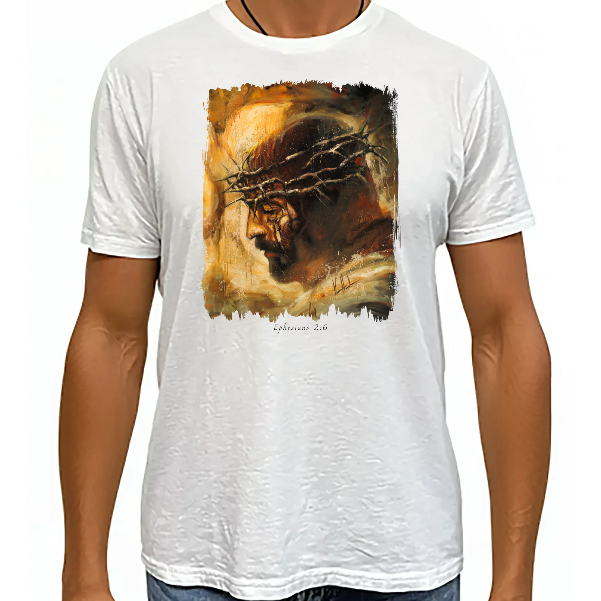 King Of Glory - Unisex T (Premium Organic Fabric) Vanessa Horabuena Bamboo White Small