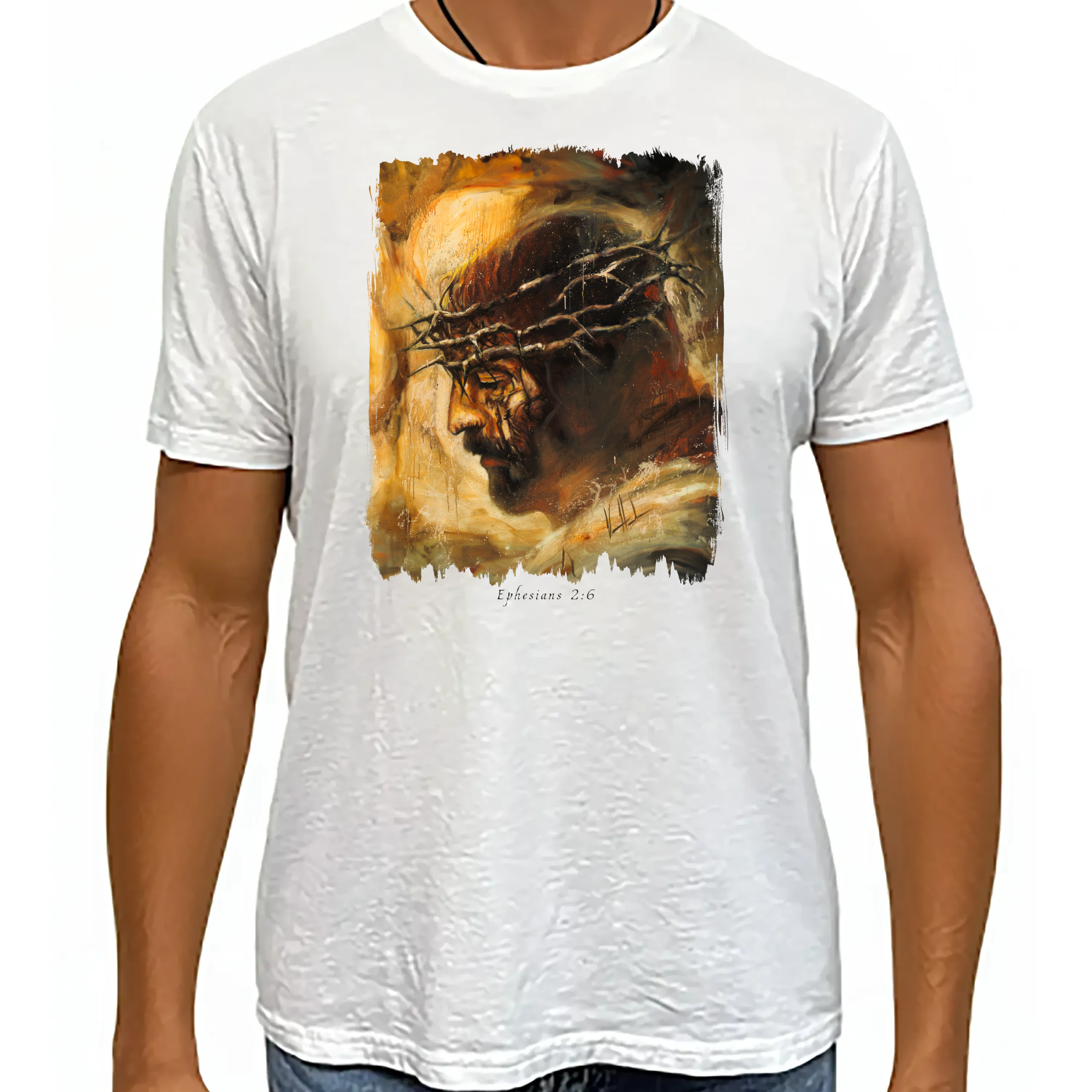 King Of Glory - Unisex T (Premium Organic Fabric) Vanessa Horabuena Bamboo White Small