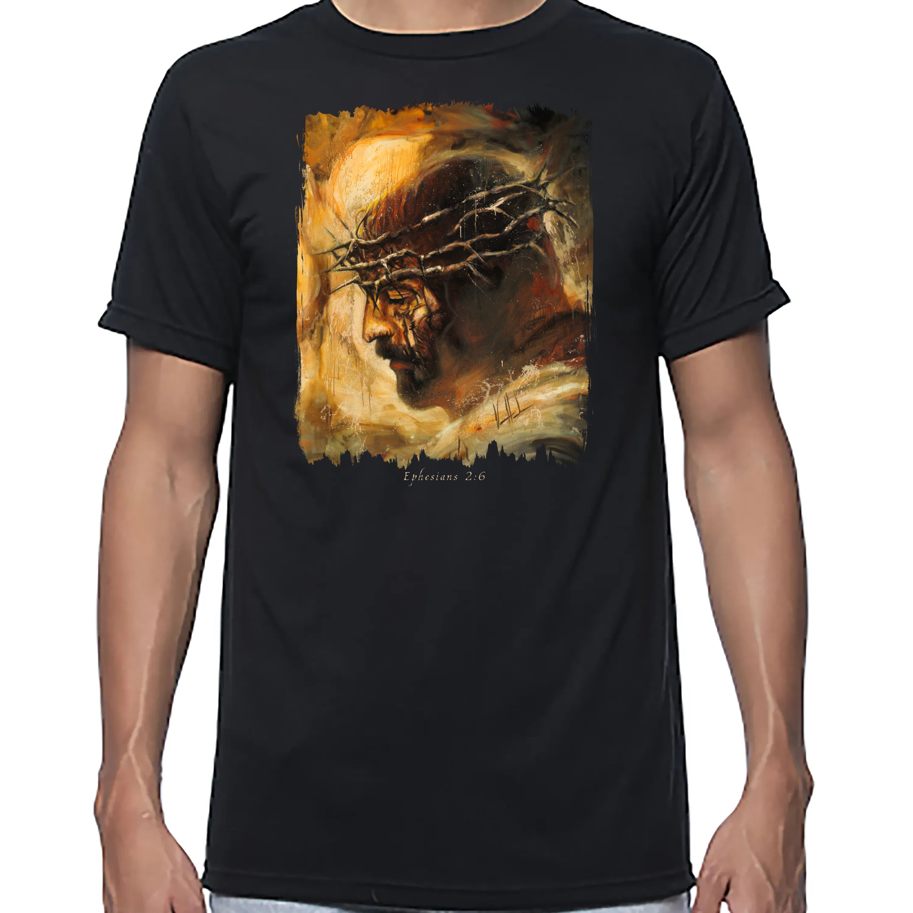 King Of Glory - Unisex T (Premium Organic Fabric) Vanessa Horabuena Bamboo Black Small