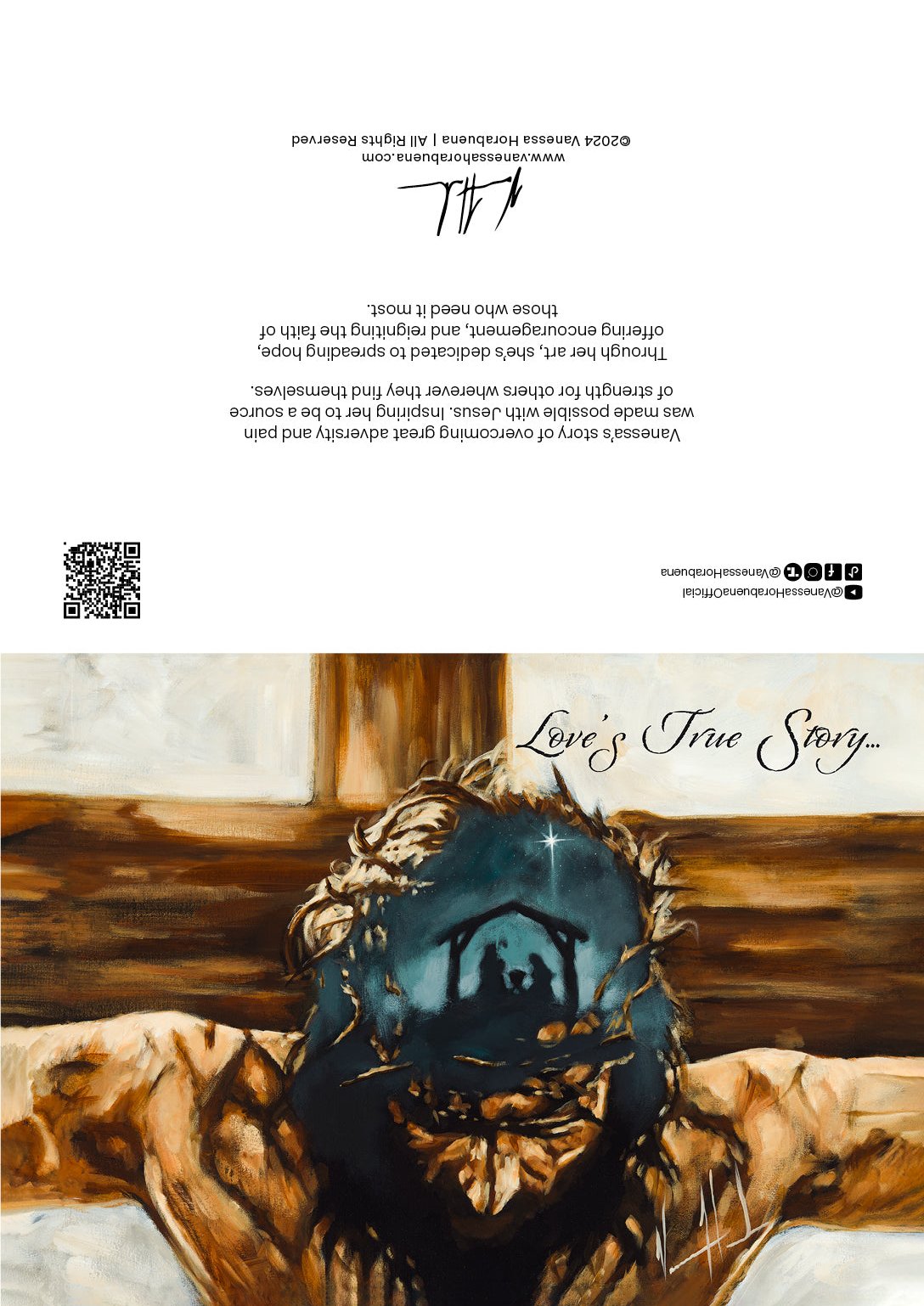 'Love's True Story' Greeting Card Vanessa Horabuena