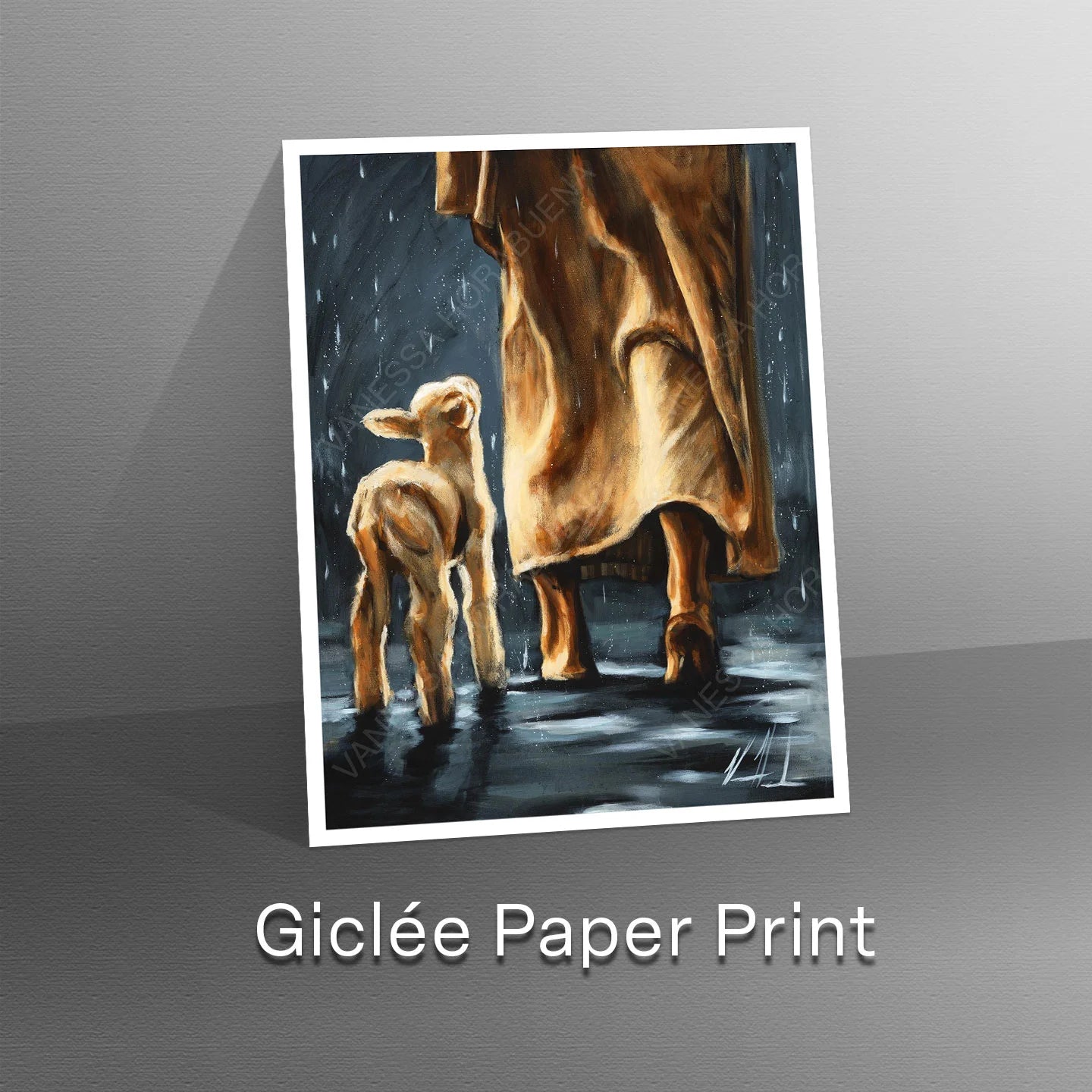 My Sheep Listen to My Voice - The Voice that Calms the Storm Jesus Art Print Vanessa Horabuena