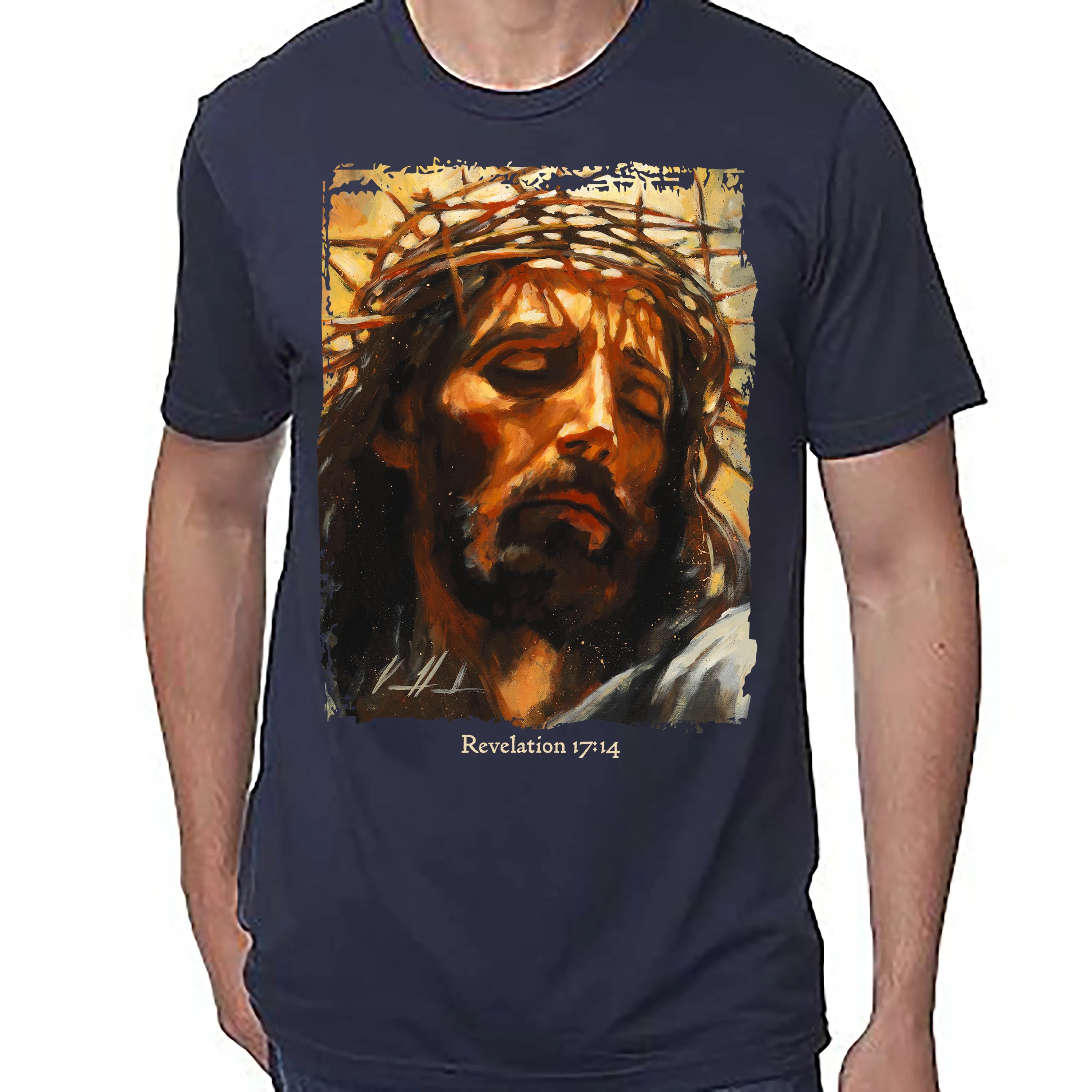 Christ Is King - Unisex T (Premium Organic Fabric) Vanessa Horabuena Bamboo Midnight Blue Small