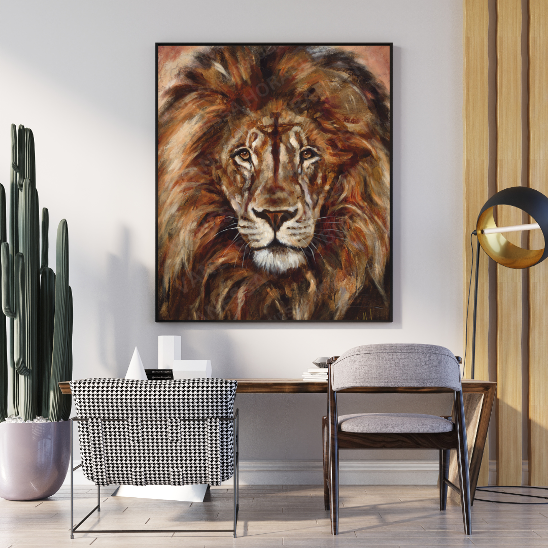 King of Heaven - Glorious Reign Lion Art Print Vanessa Horabuena