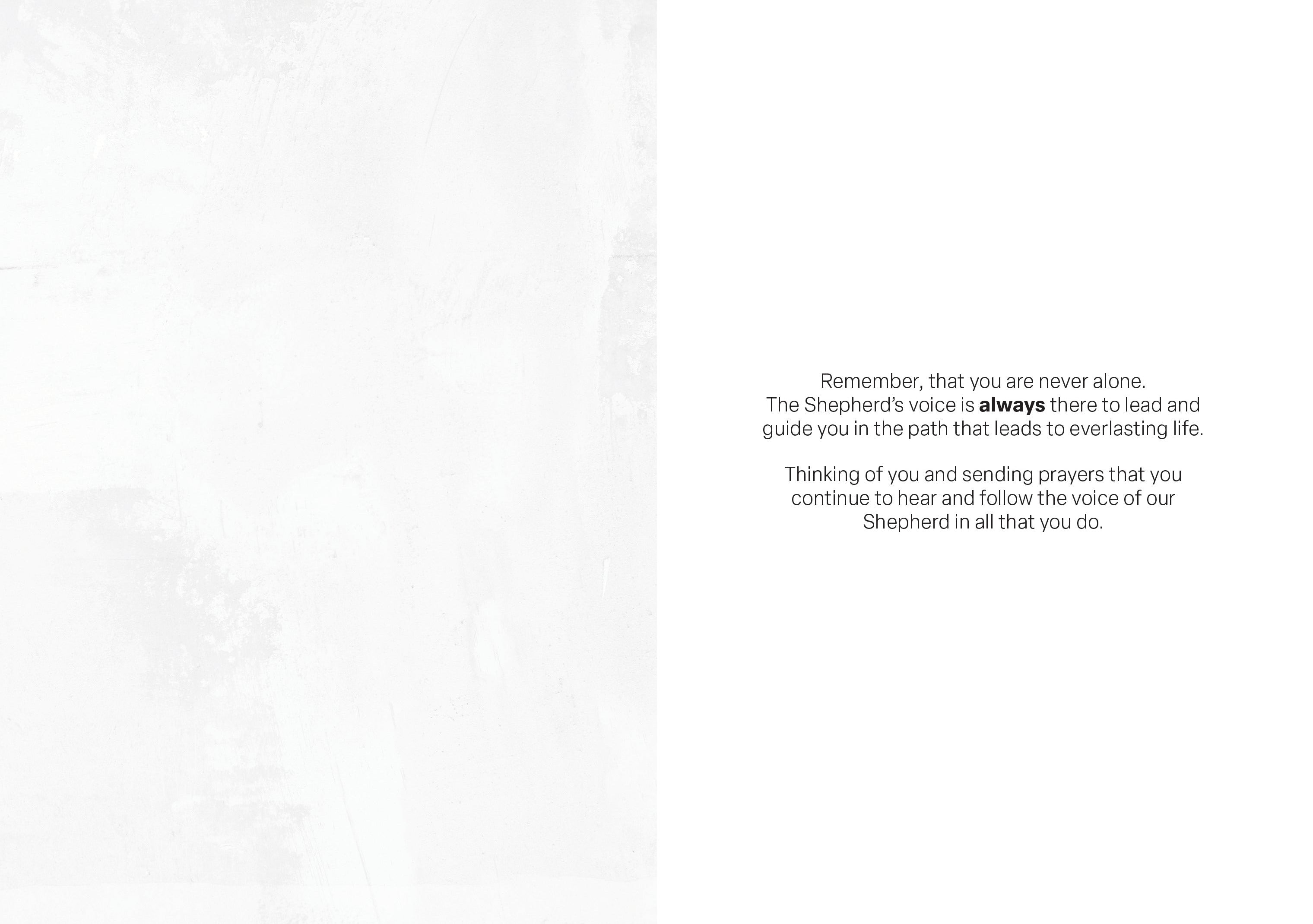 'My Sheep Listen to My Voice' Greeting Card Vanessa Horabuena