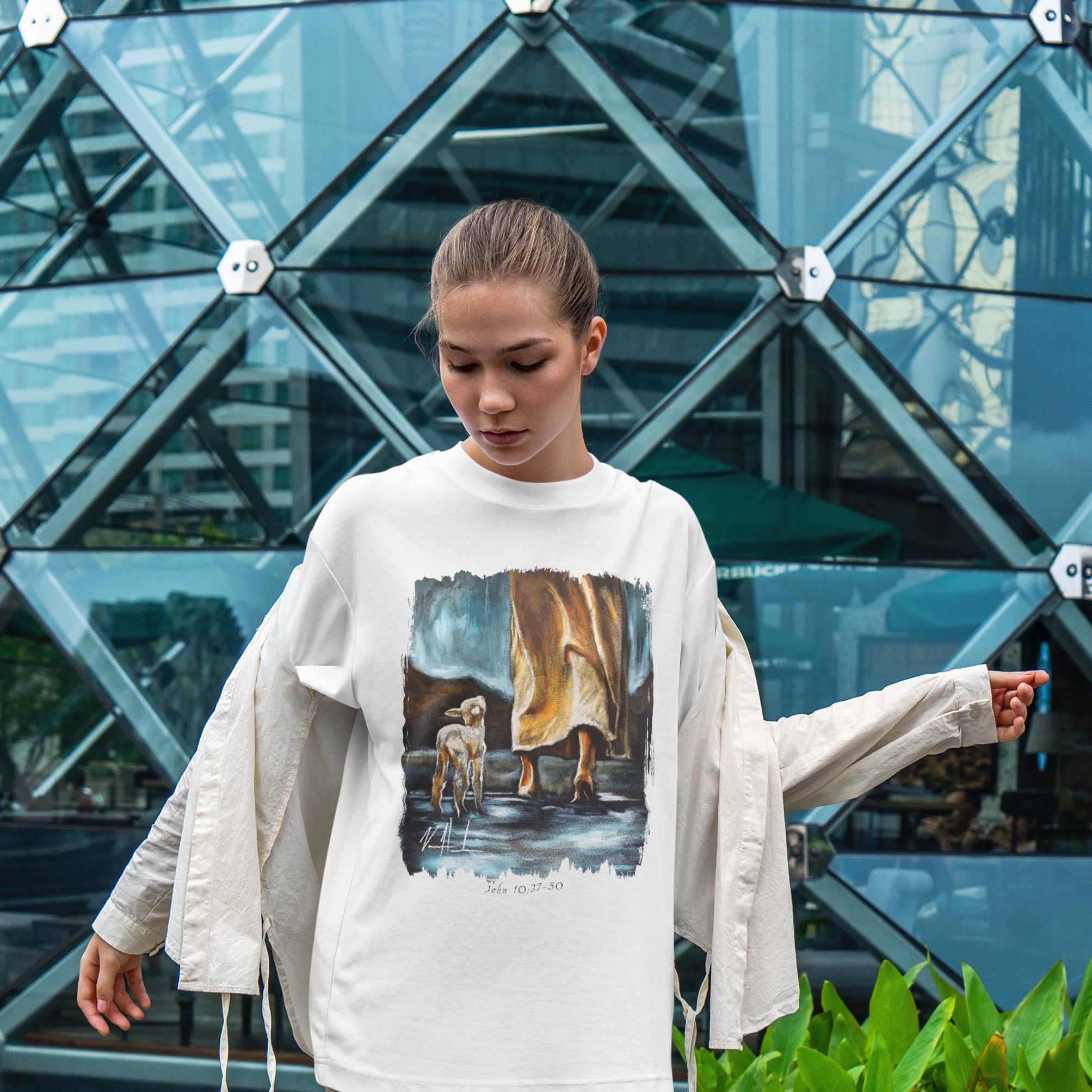 My Sheep Listen to My Voice - Unisex T-Shirt Poly-Blend Vanessa Horabuena