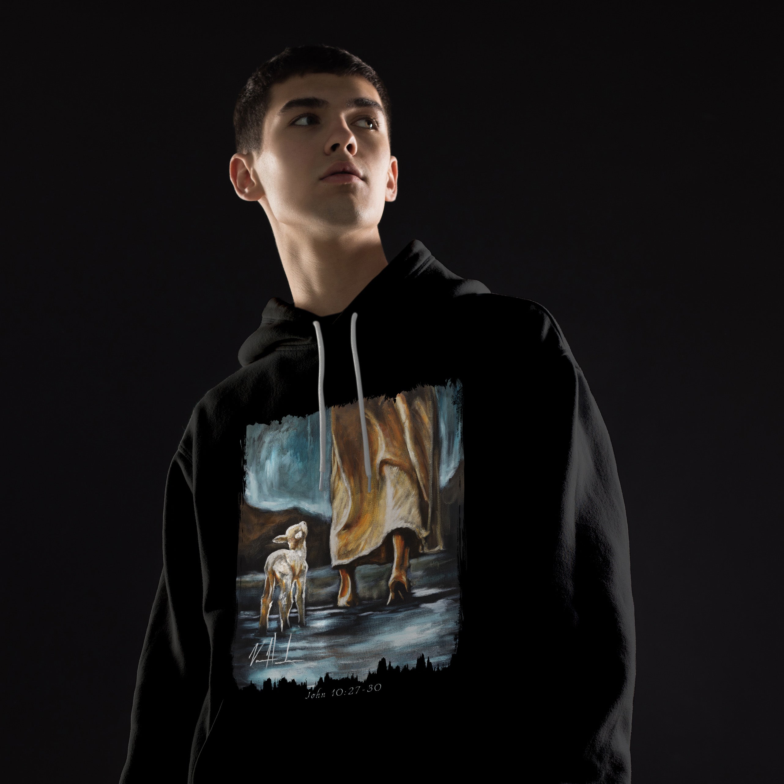 My Sheep Listen to My Voice - Unisex Hoodie Poly-Blend Vanessa Horabuena