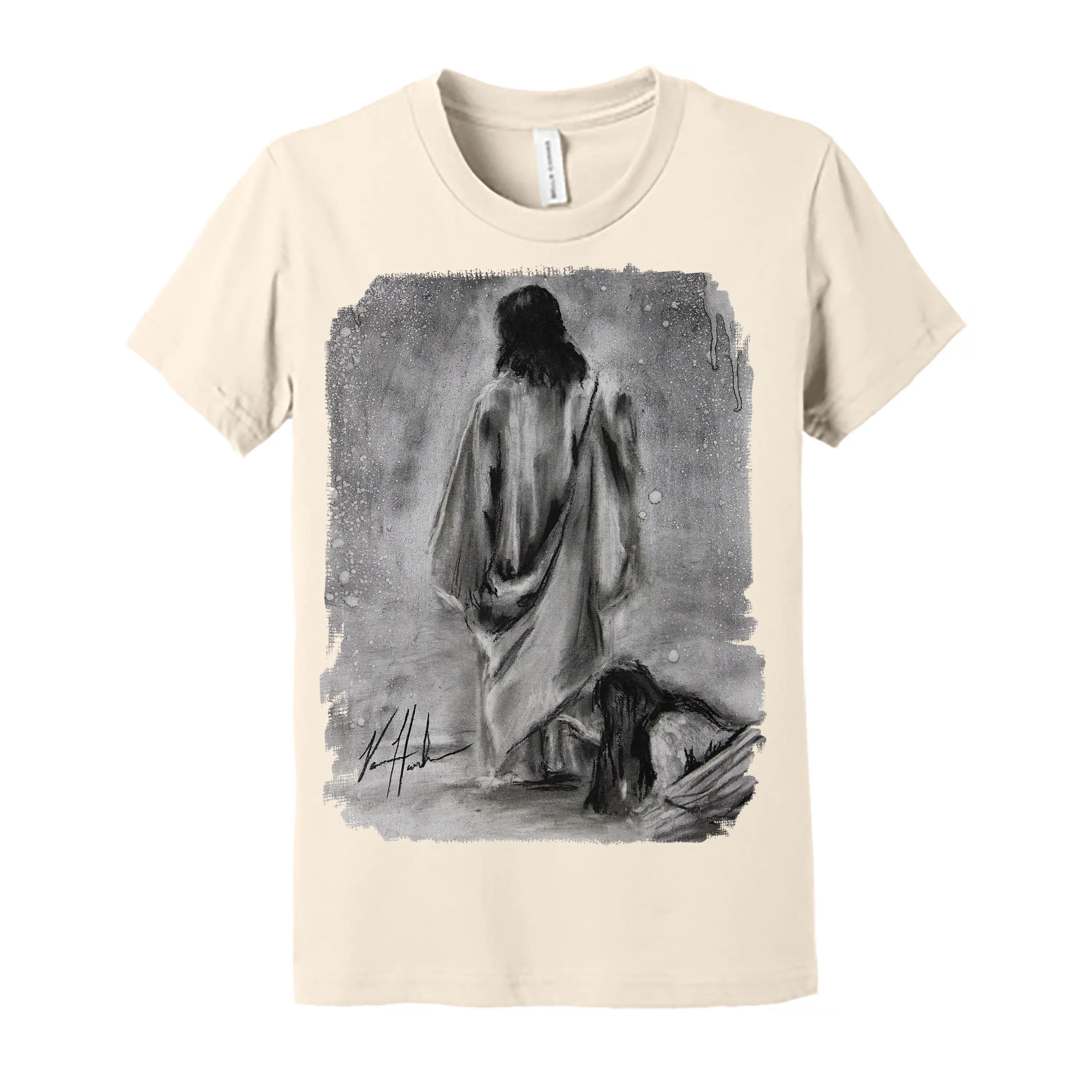 Kids T - Jesus Healer (Sketch) - (Organic Cotton) Organic Cotton Vanessa Horabuena Youth Natural Small