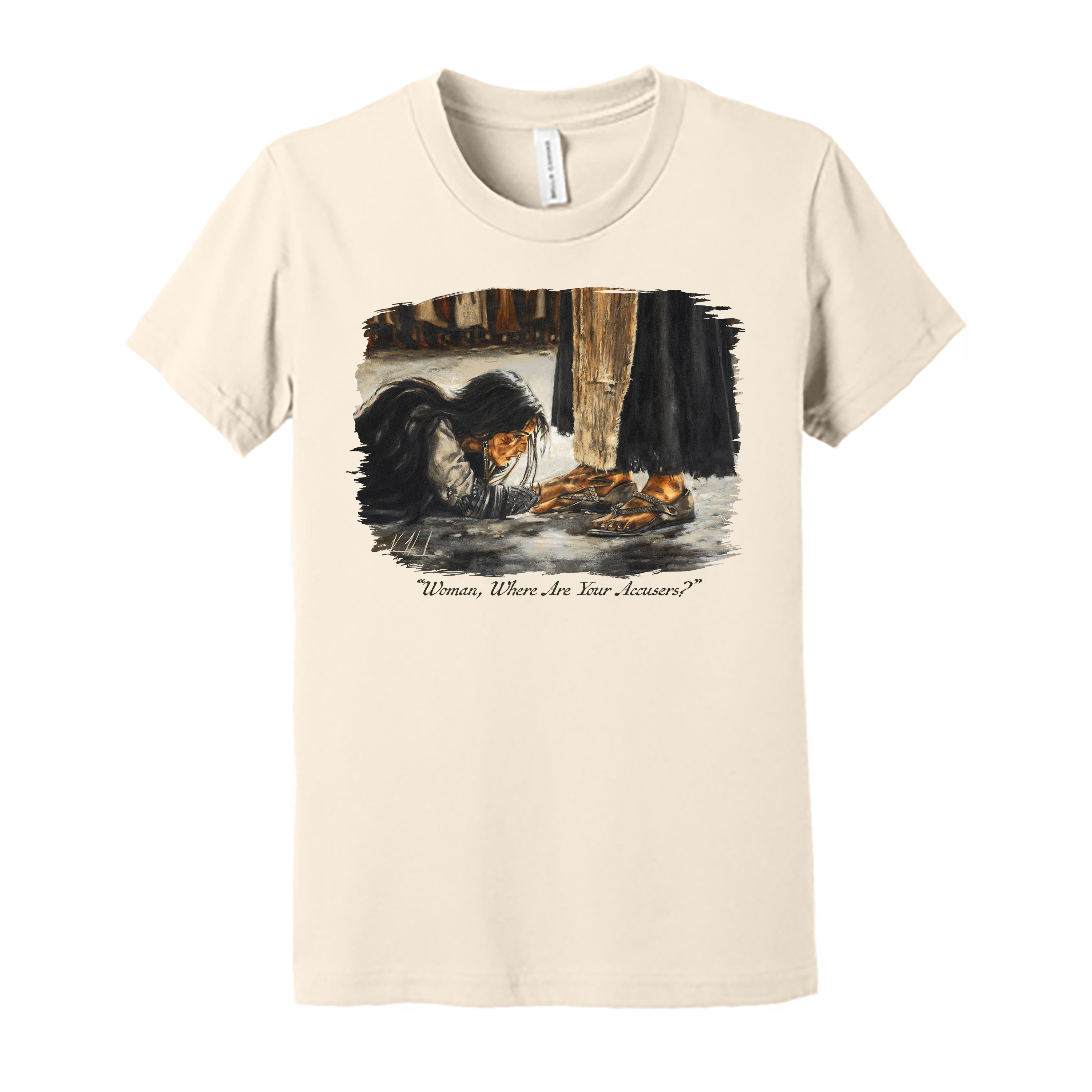 Kids T - “Woman, Where Are Your Accusers?" -(Organic Cotton) Organic Cotton Vanessa Horabuena Youth Natural Small