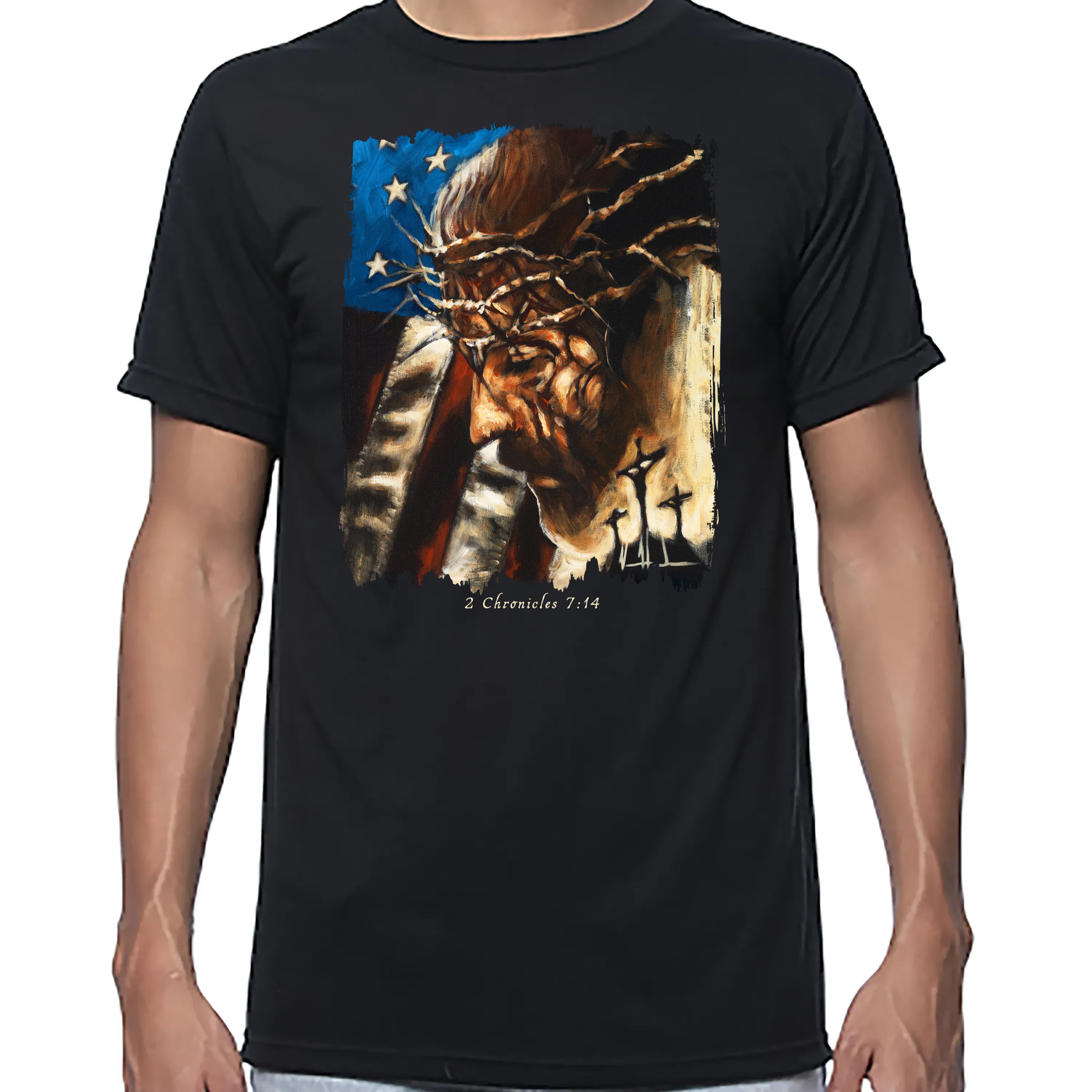 One Nation Under God - Unisex T (Premium Organic Fabric) Vanessa Horabuena Bamboo Black Small