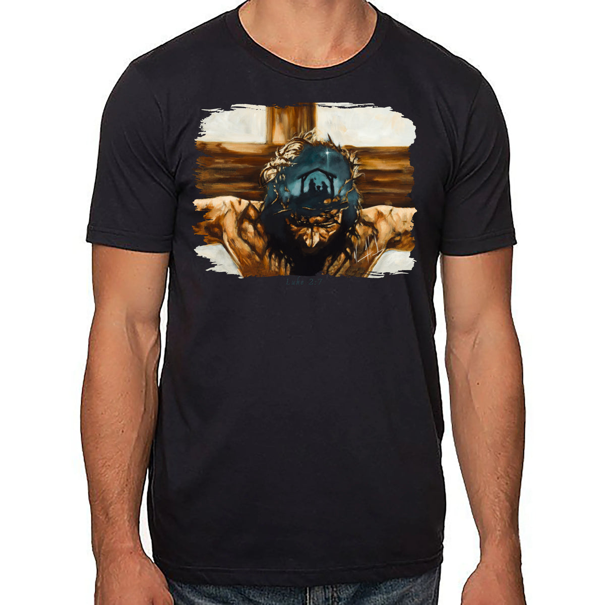 Unisex T (Organic Cotton) - Love's True Story Organic Cotton Vanessa Horabuena Short Sleeve Night (Black) XS