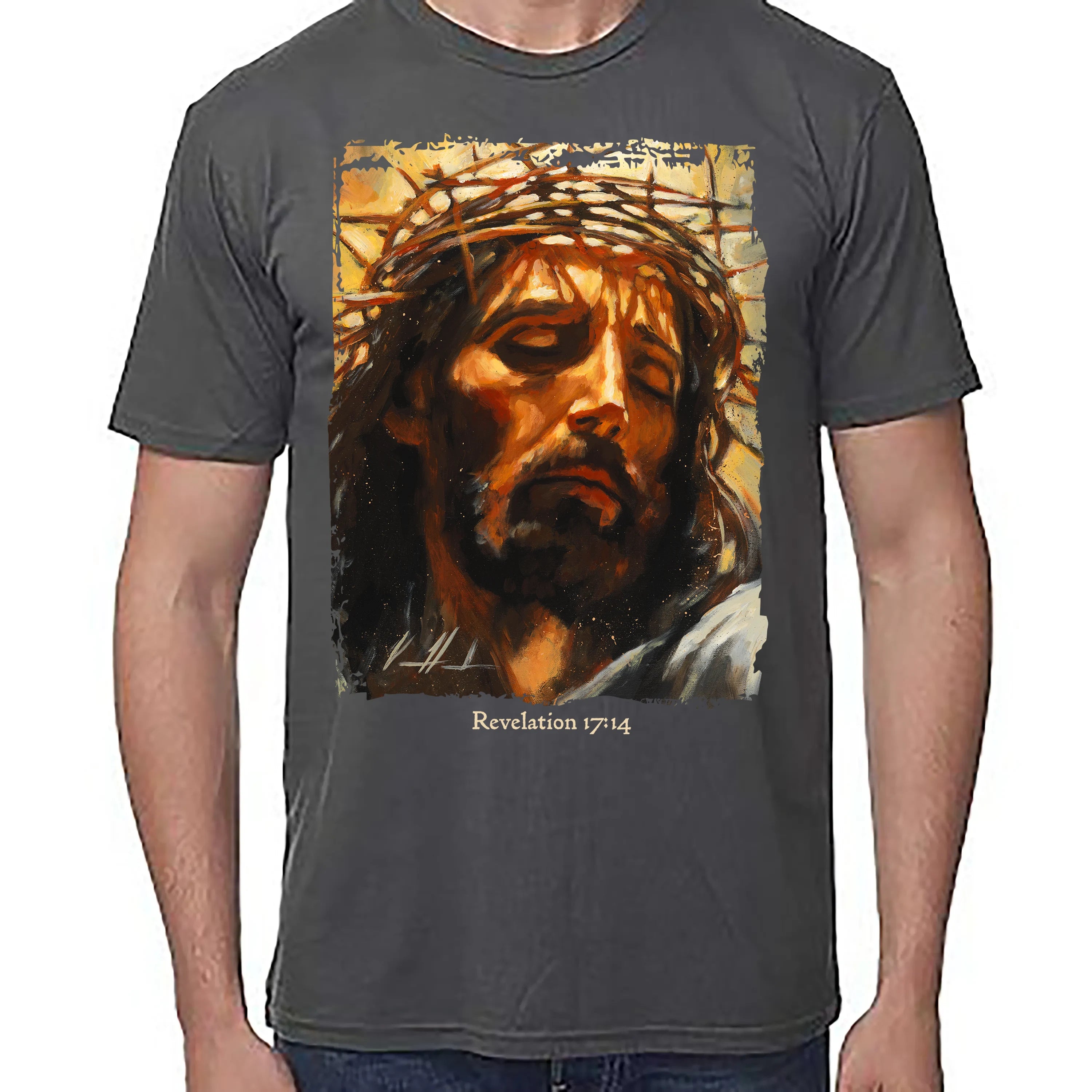 Christ Is King - Unisex T (Premium Organic Fabric) Vanessa Horabuena Bamboo Pewter Small