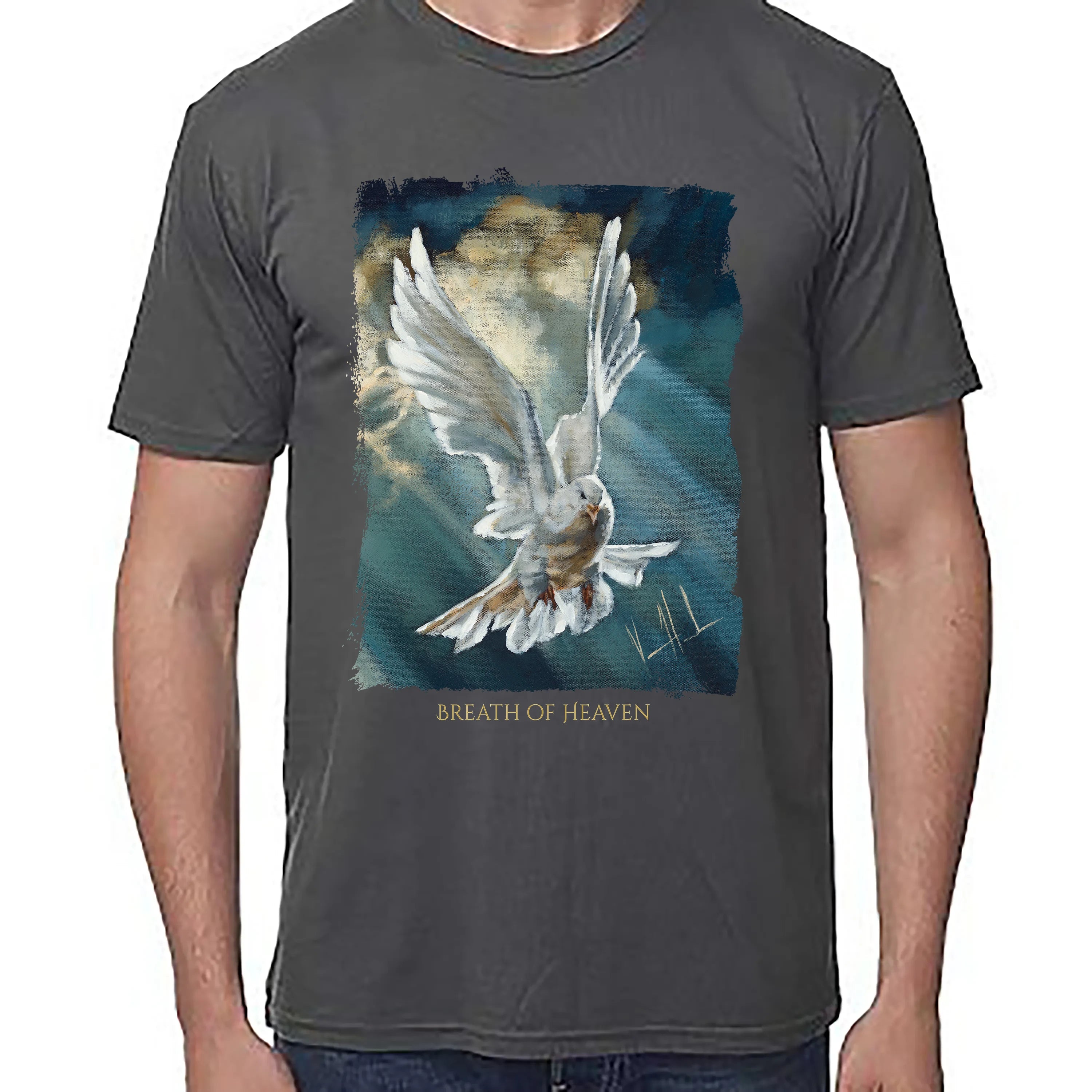 Breath of Heaven - Unisex T (Premium Organic Fabric) Vanessa Horabuena Bamboo Pewter Small