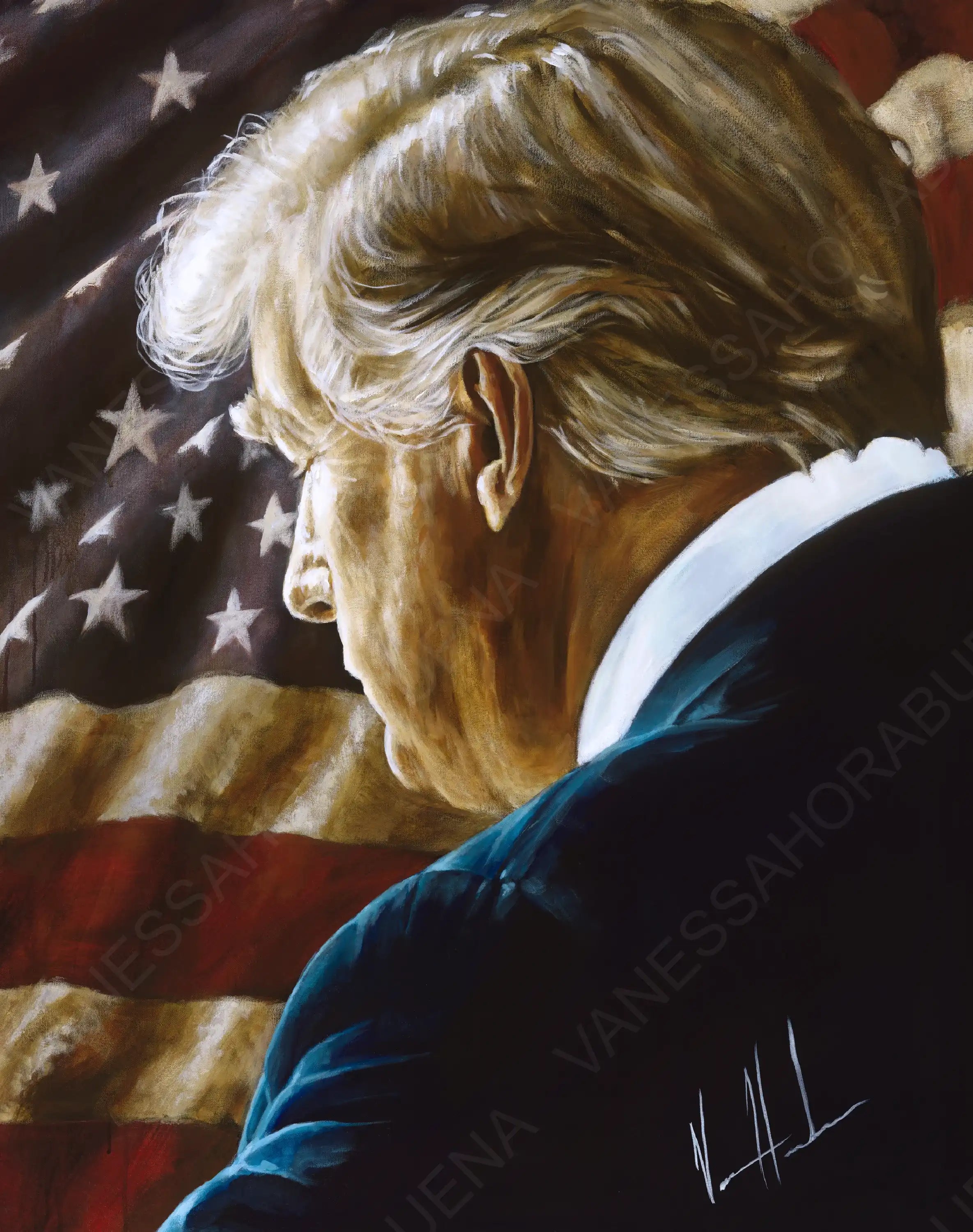 Prayers For Our Nation (Hand Embellished Canvas Print) Vanessa Horabuena