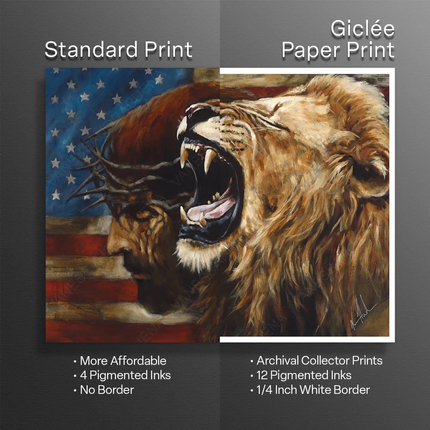 Return of a Nation Lion Art Print, Patriotic Art Print Vanessa Horabuena
