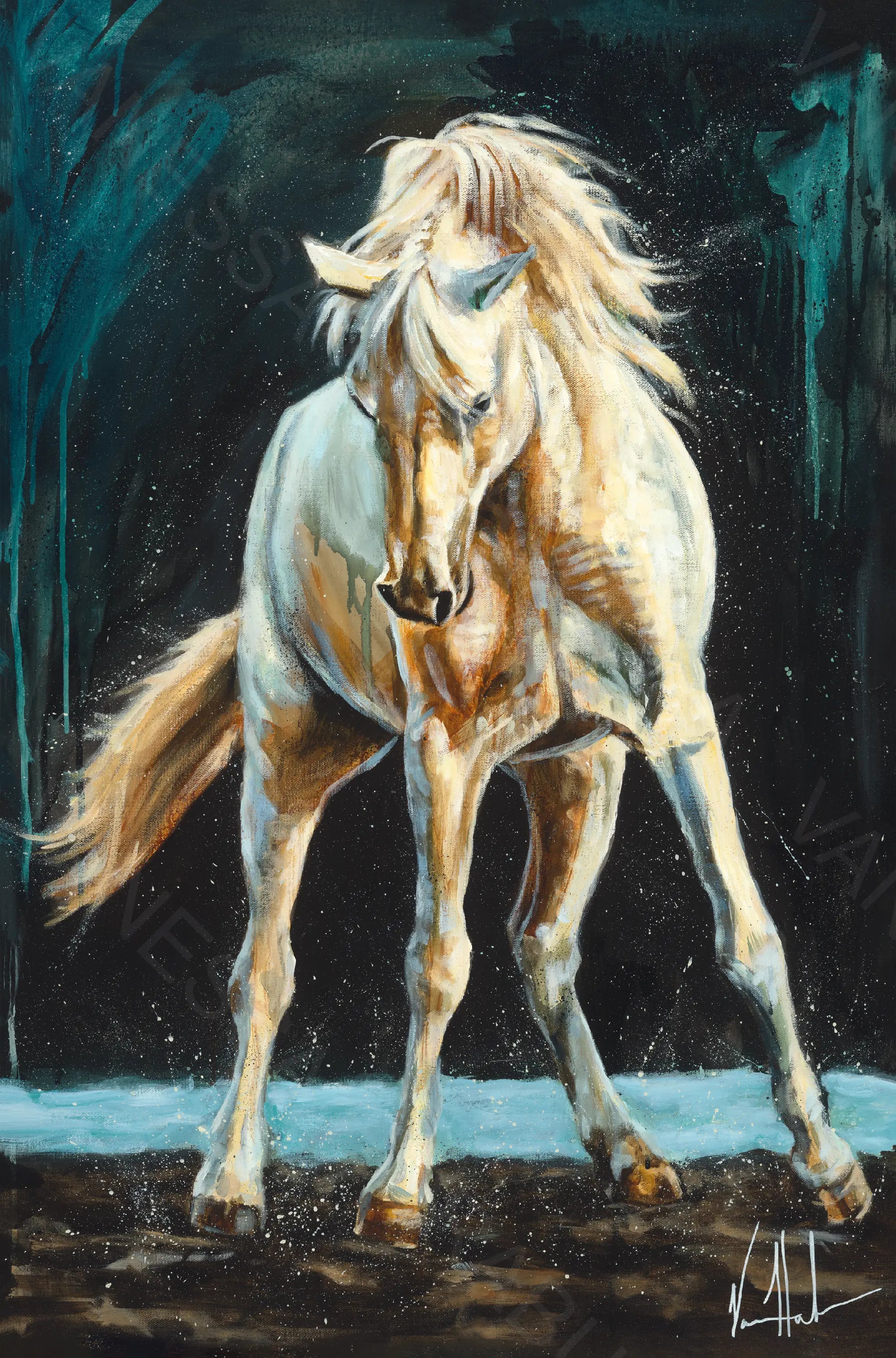 Rogue Beauty (Hand Embellished Canvas Print) Horse Art Print Vanessa Horabuena