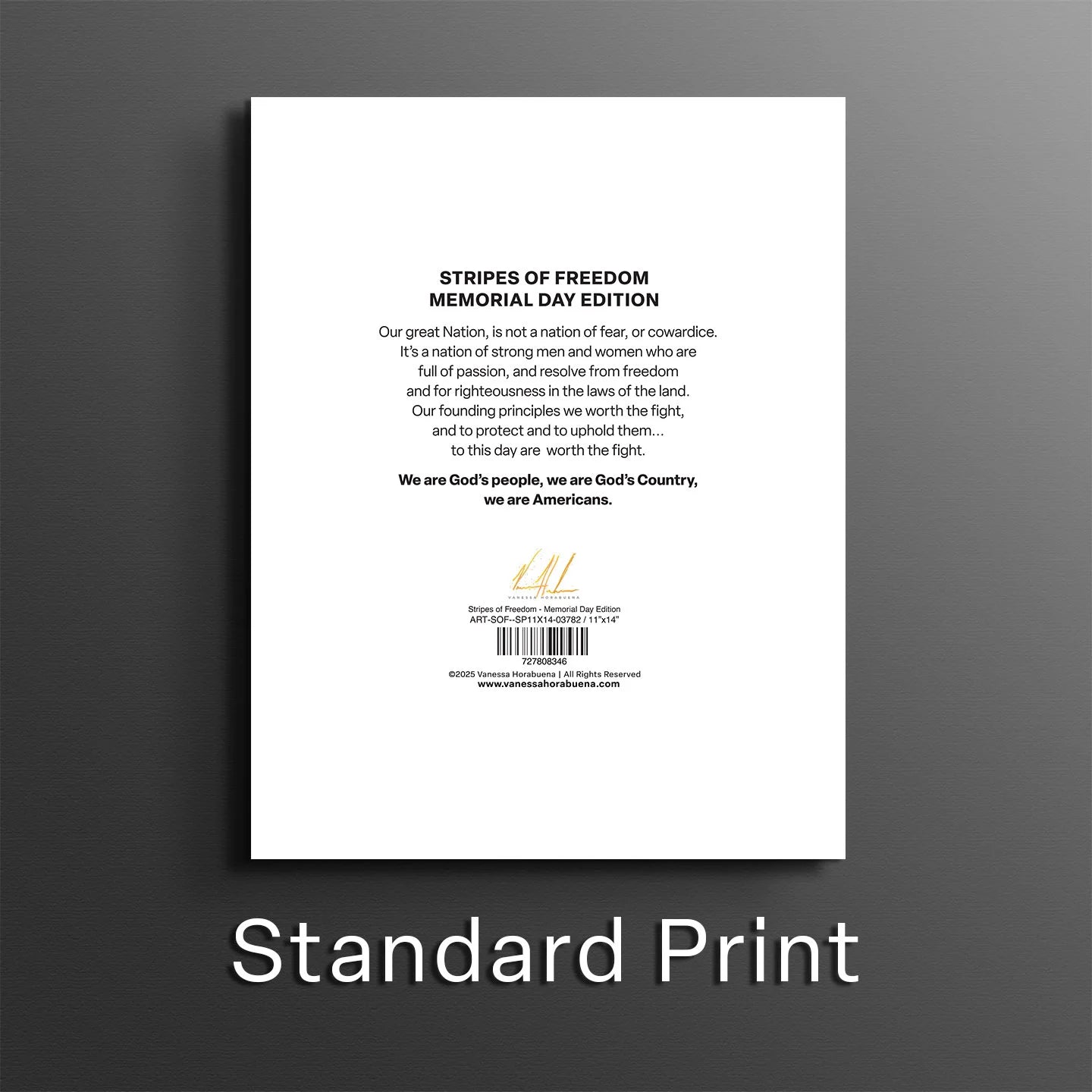 Stripes of Freedom - Memorial Day Edition Patriotic Art Print Vanessa Horabuena
