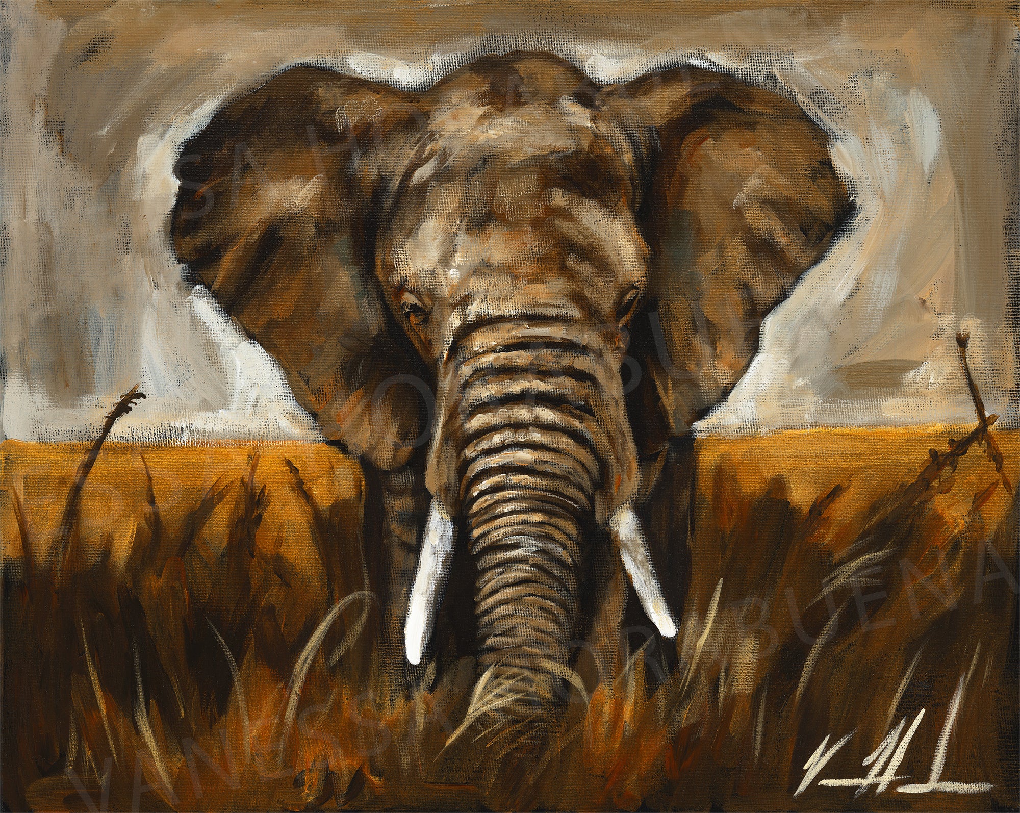 A#. 9 - Stand Your Ground - 11"x14" Canvas Print Vanessa Horabuena
