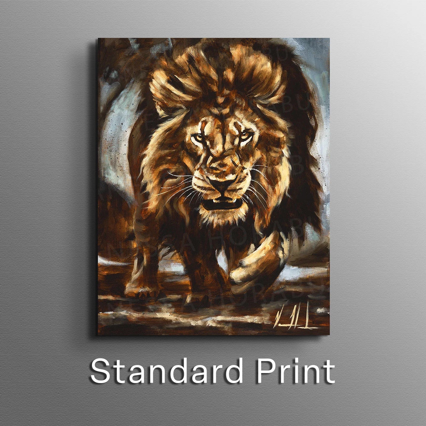 Taking Ground Lion Art Print Vanessa Horabuena