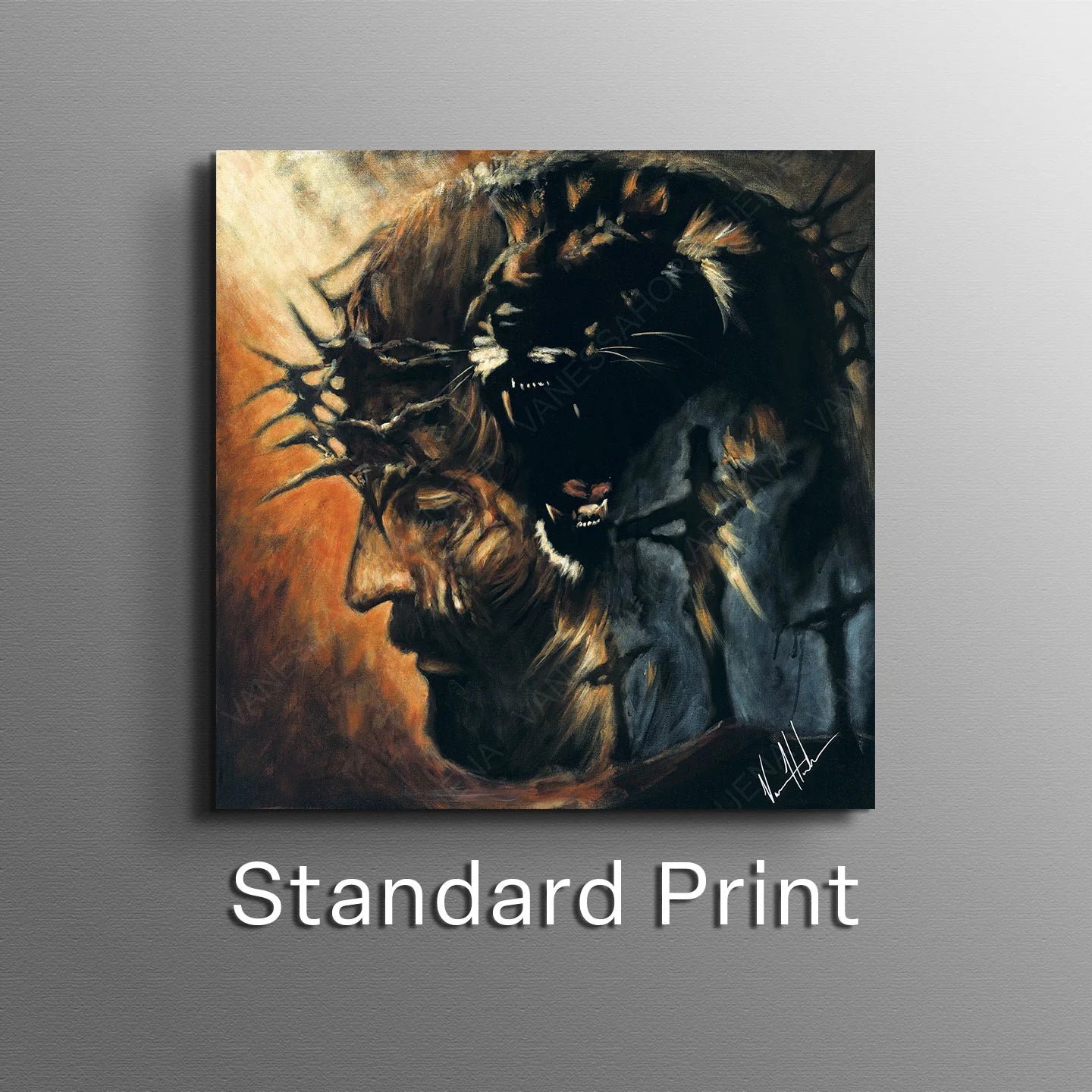 The Roar of Our Savior Lion Art Print, Jesus Art Print Vanessa Horabuena