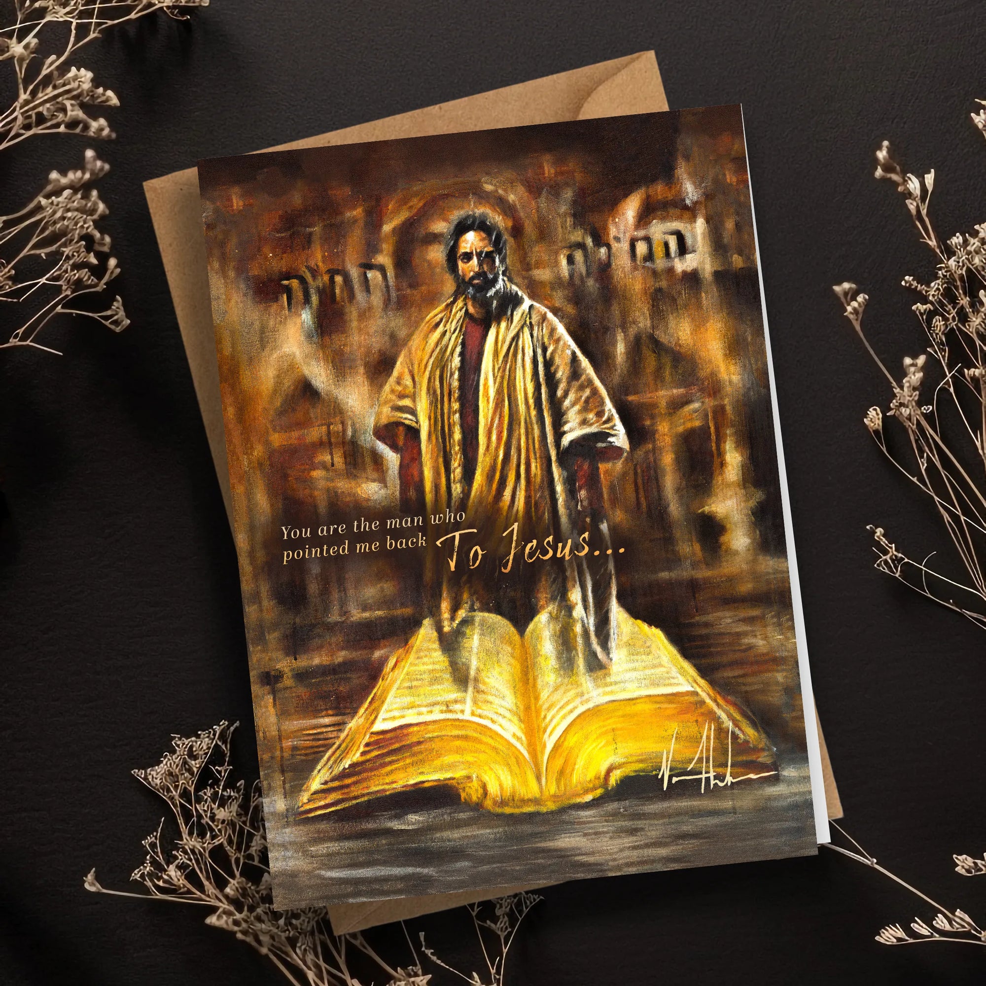 'The Living Word' Father's Day Greeting Card Vanessa Horabuena