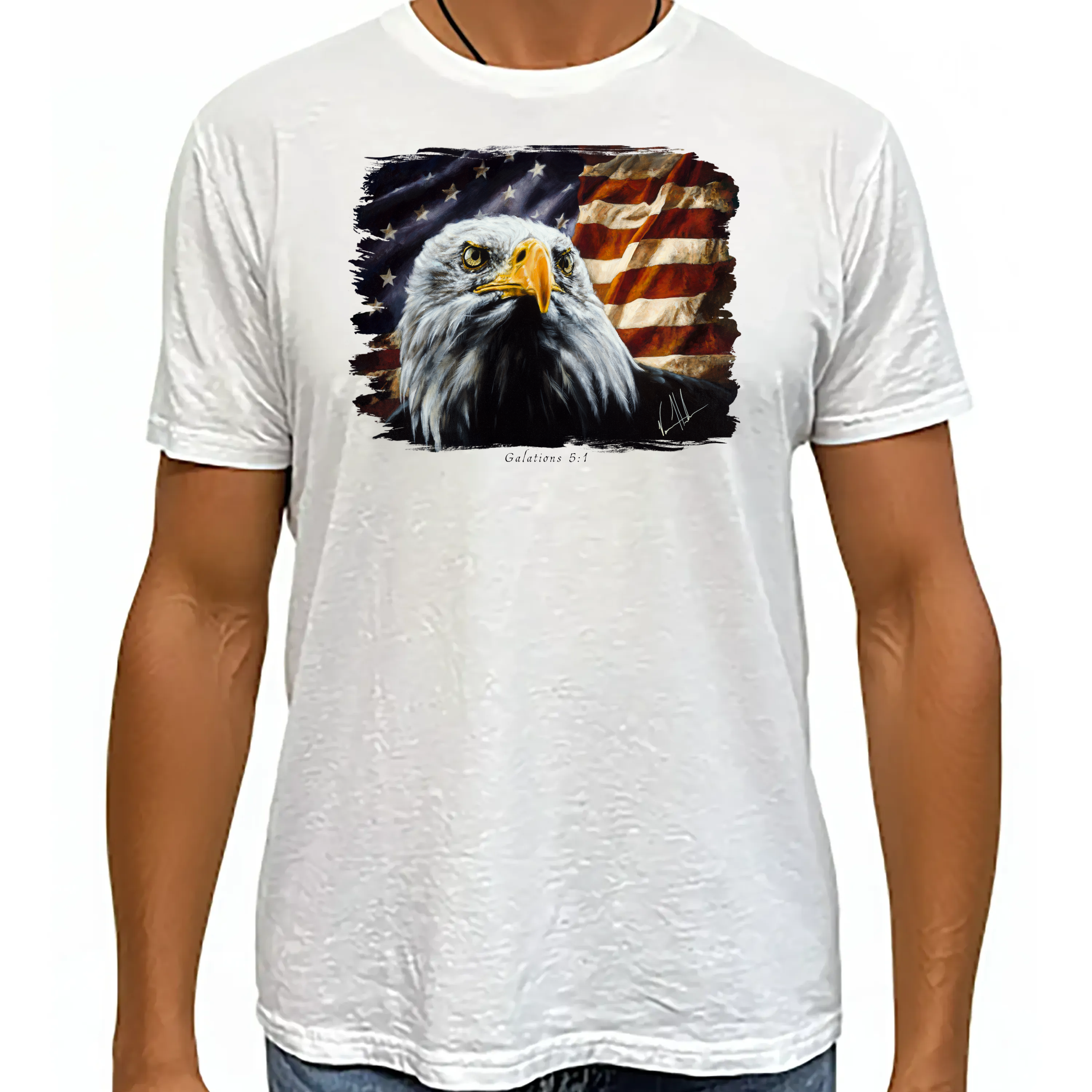 The Fight For Freedom - Unisex T (Premium Organic Fabric) Vanessa Horabuena Bamboo White Small