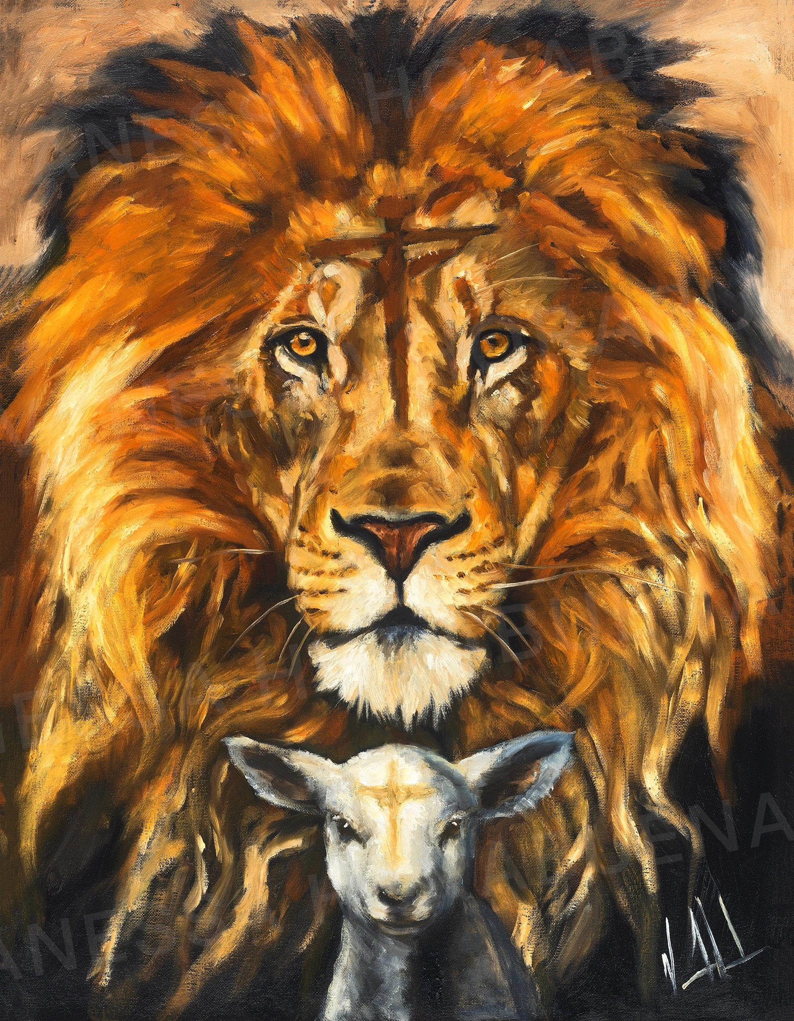 The Lion and Lamb Passover - For Our Redemption (Clearance Print) Vanessa Horabuena