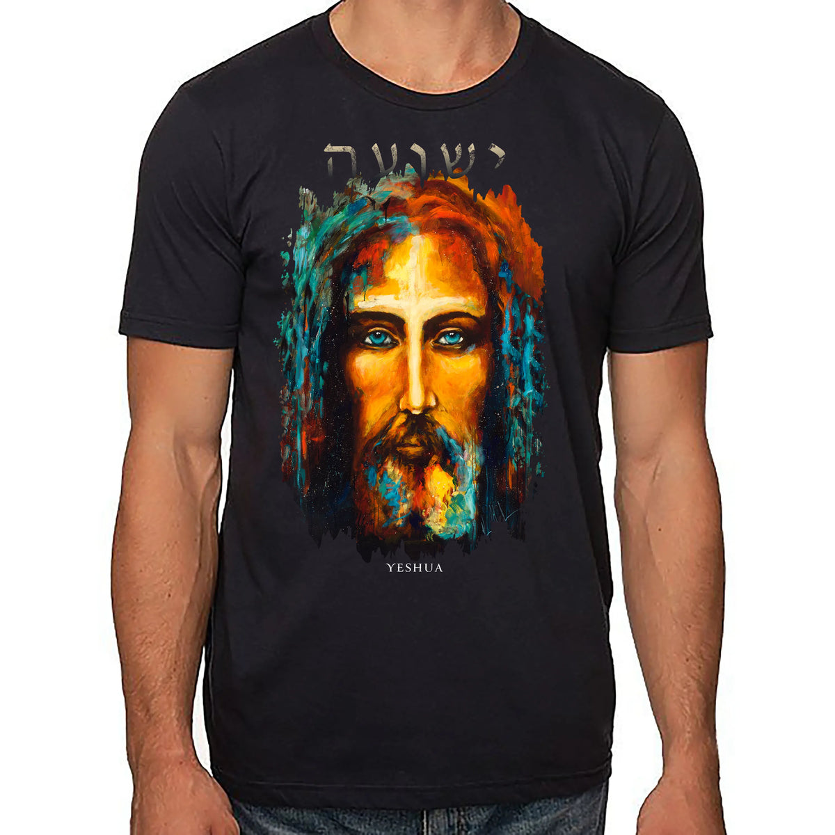 Unisex T (Organic Cotton) - The Shroud of Turin - The Colors of Life Organic Cotton Vanessa Horabuena Short Sleeve Night (Black) XS