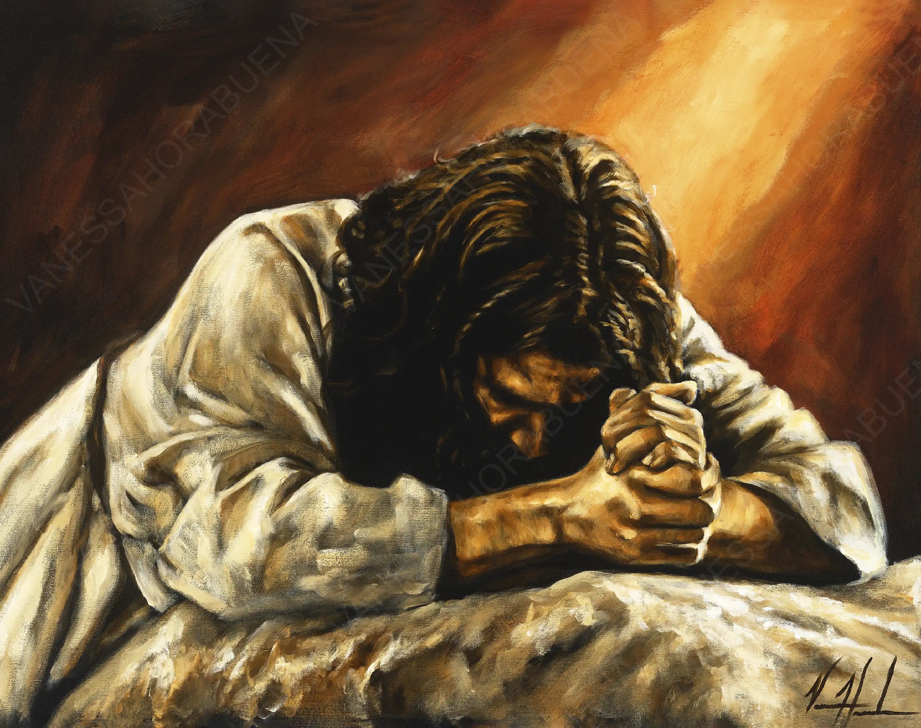 Thy Will Be Done - Glorious Light (Hand Embellished Canvas Print) Vanessa Horabuena