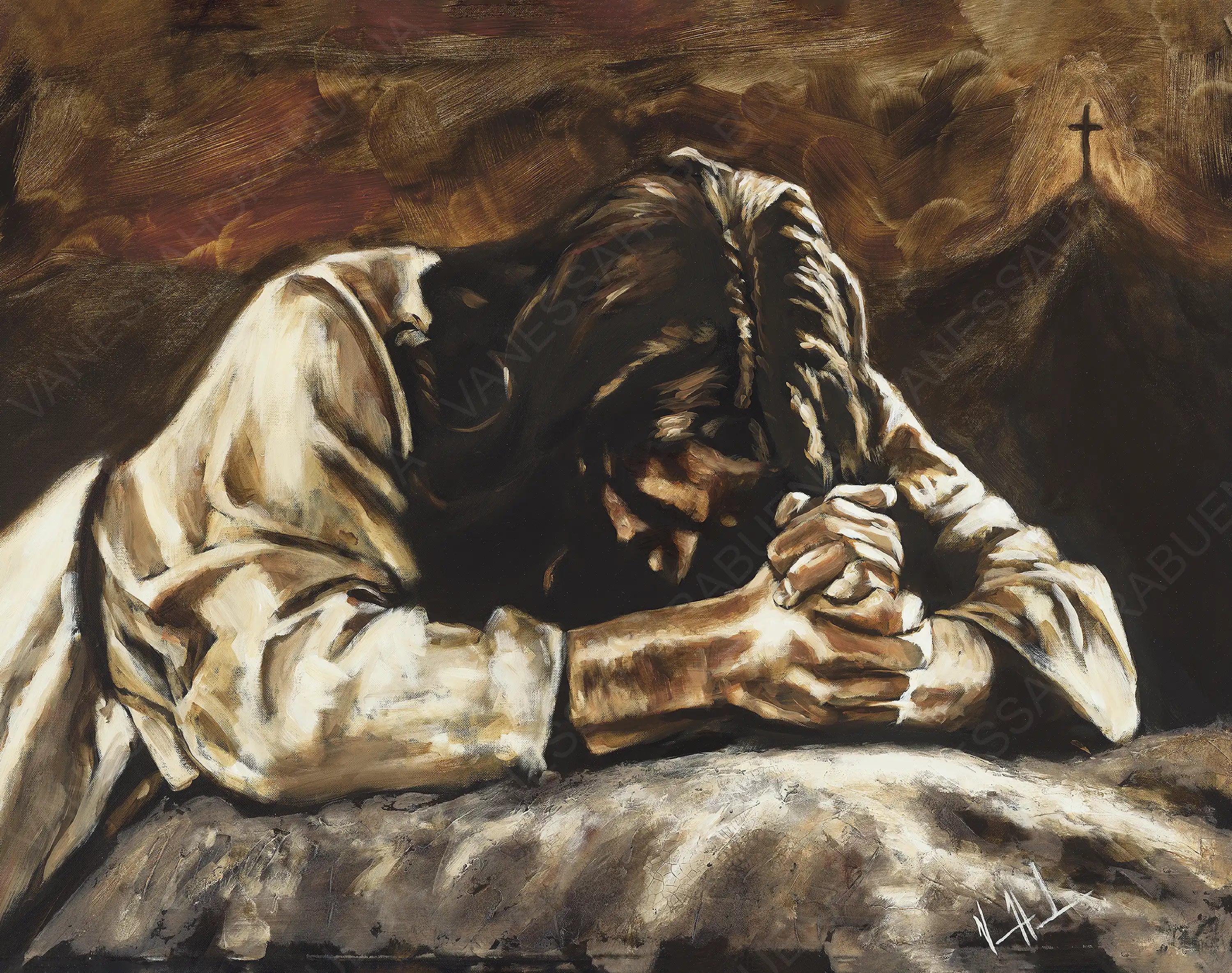 Thy Will Be Done - Special Edition (Hand Embellished Canvas Print) Vanessa Horabuena