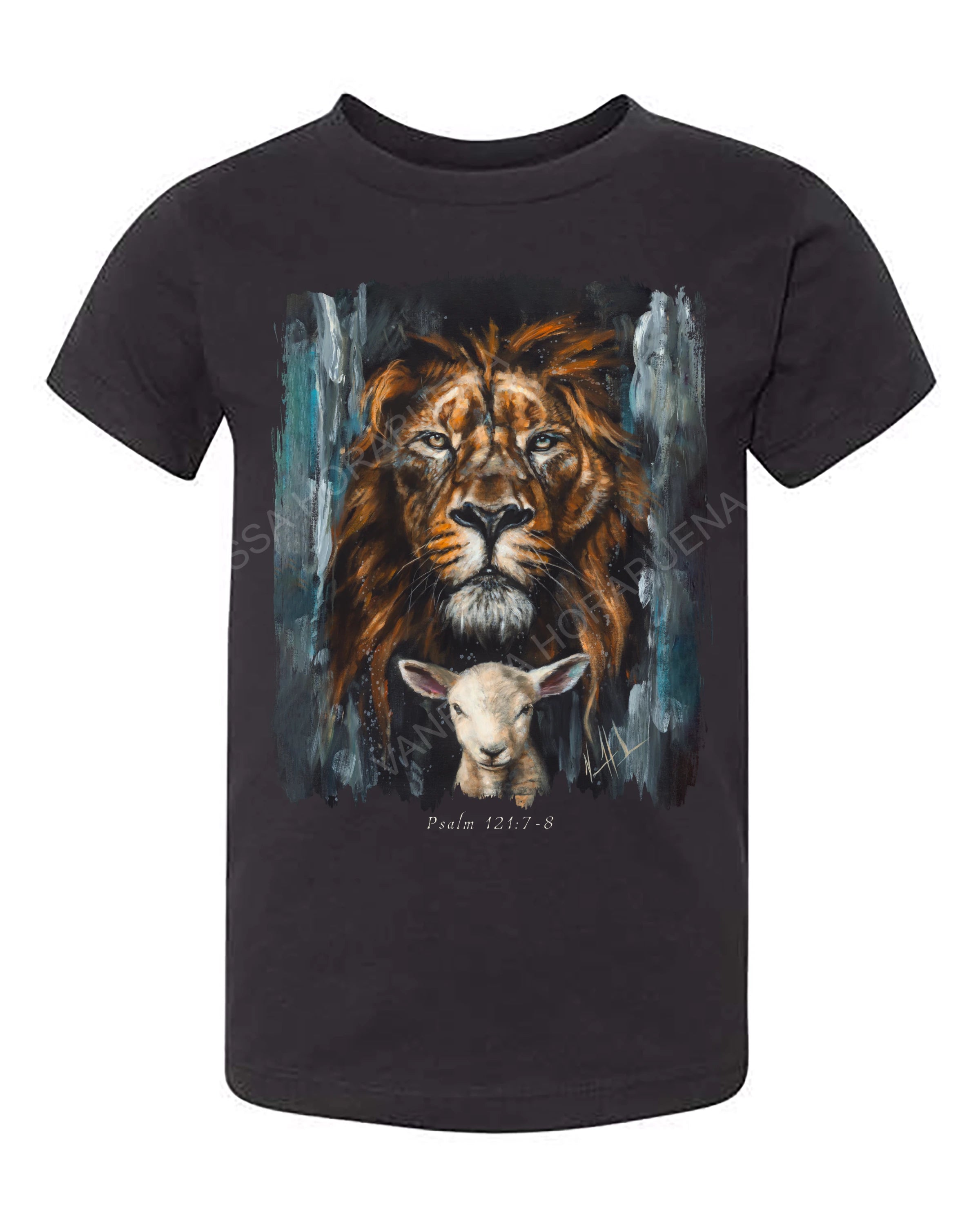 The Lion and Lamb Passover - Kids T (Organic Cotton) Organic Cotton Vanessa Horabuena Kids Black 2T