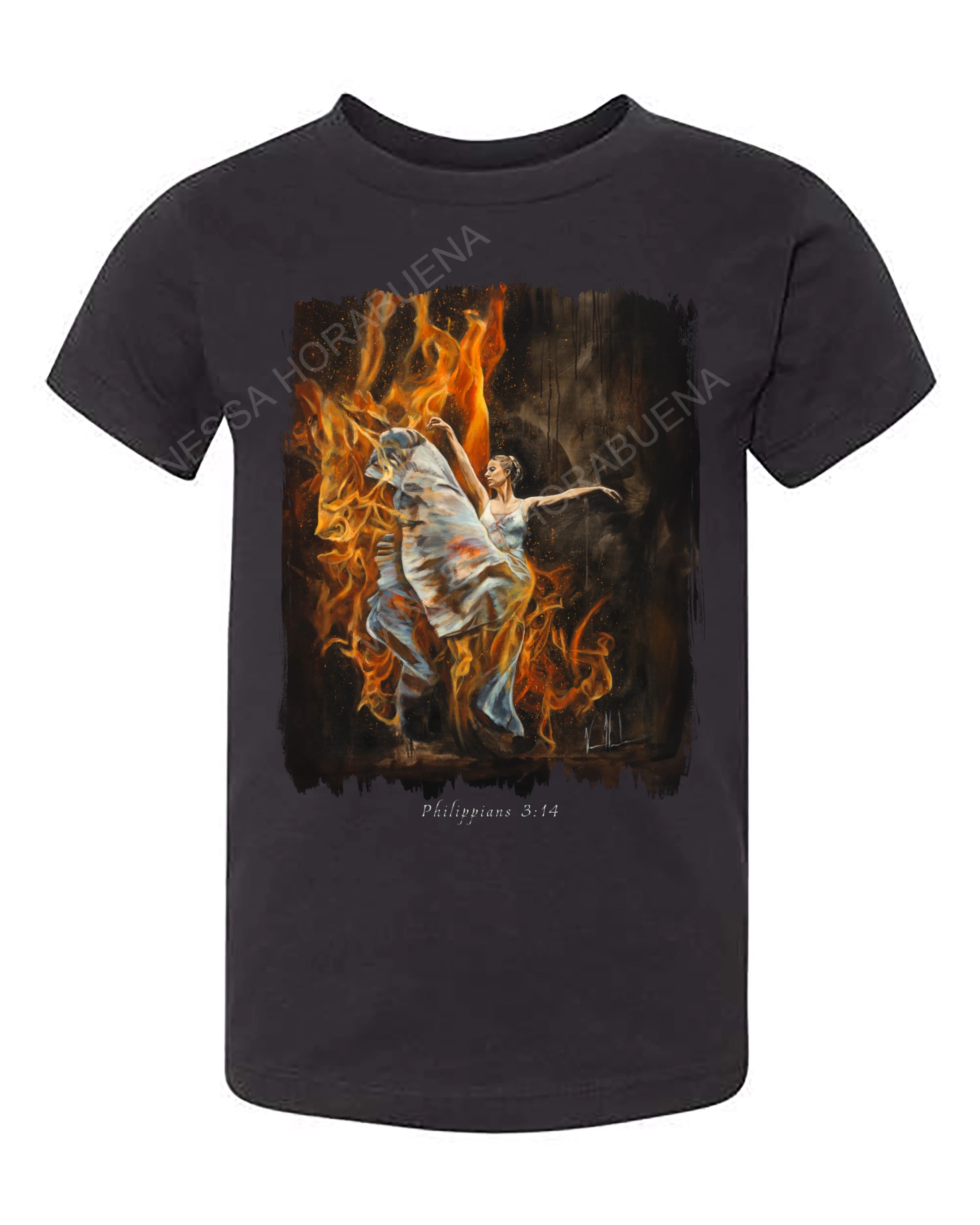 A Burning Flame Within - Kids T (Organic Cotton) Organic Cotton Vanessa Horabuena Kids Black 2T