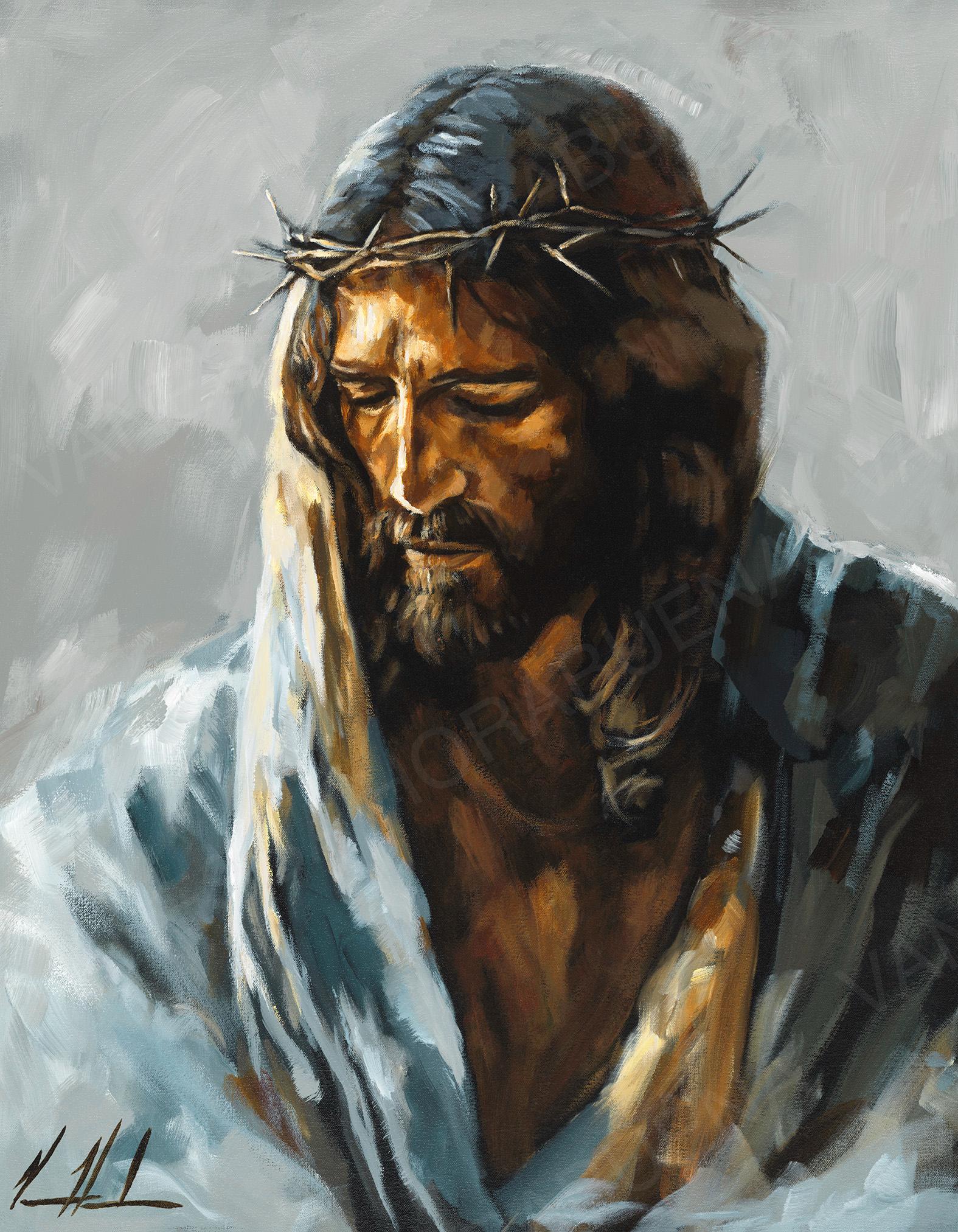 Truth & Light (Hand Embellishment Canvas Print) Lion Art Print, Jesus Art Print Vanessa Horabuena