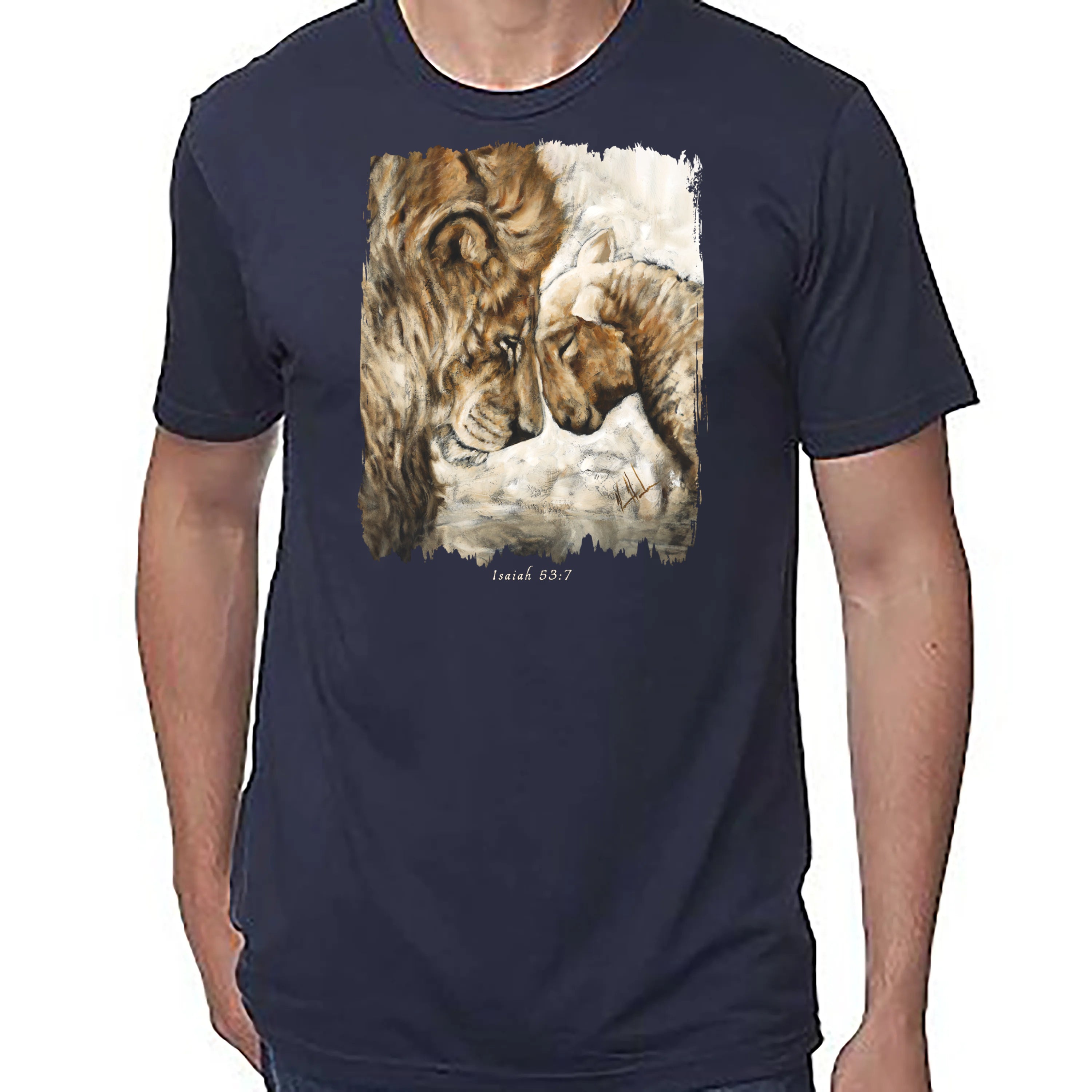 Compassion Of A King (White) - Unisex T (Premium Organic Fabric) Vanessa Horabuena Bamboo Midnight Blue Small