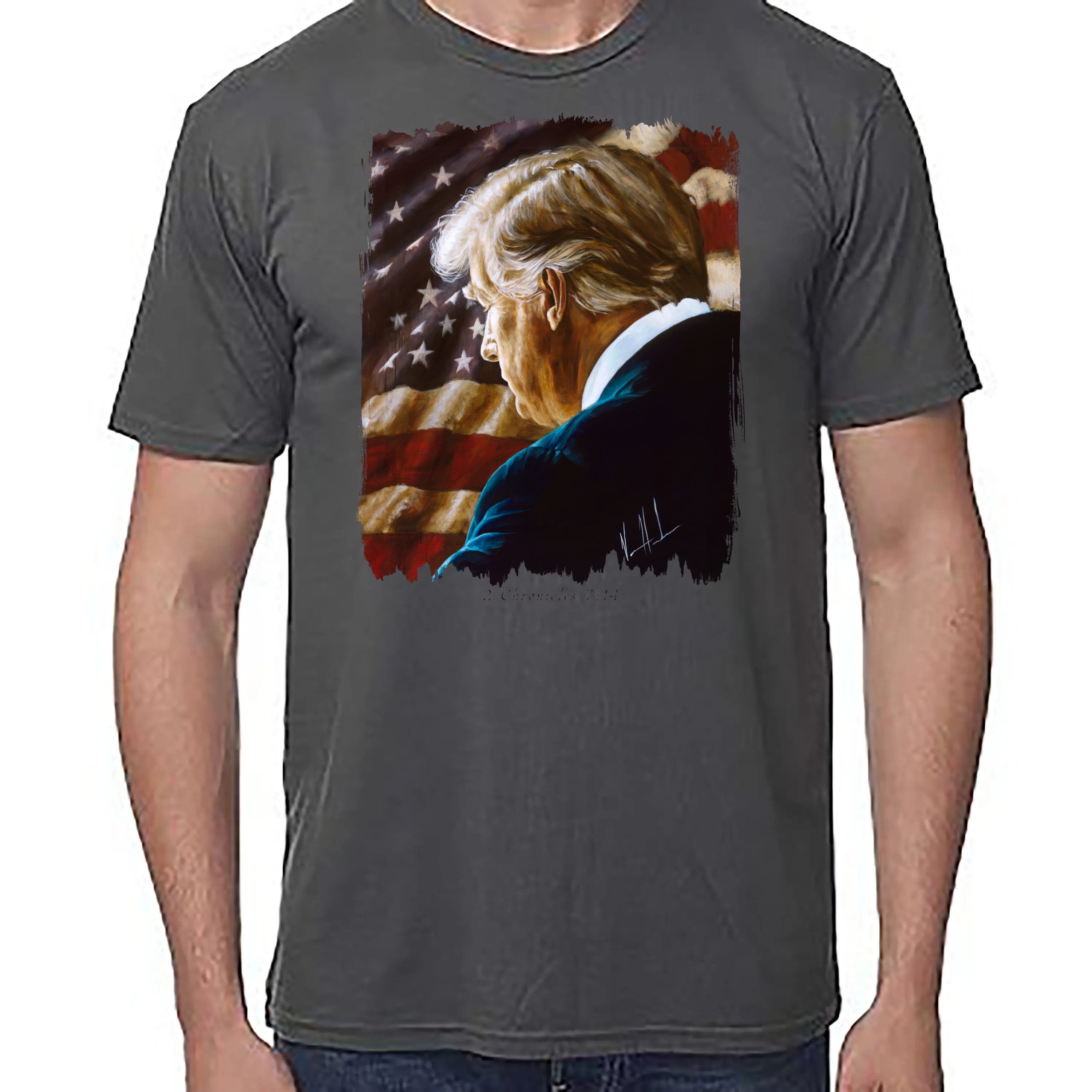 Prayers For Our Nation - Unisex T (Premium Organic Fabric) Vanessa Horabuena Bamboo Pewter Small