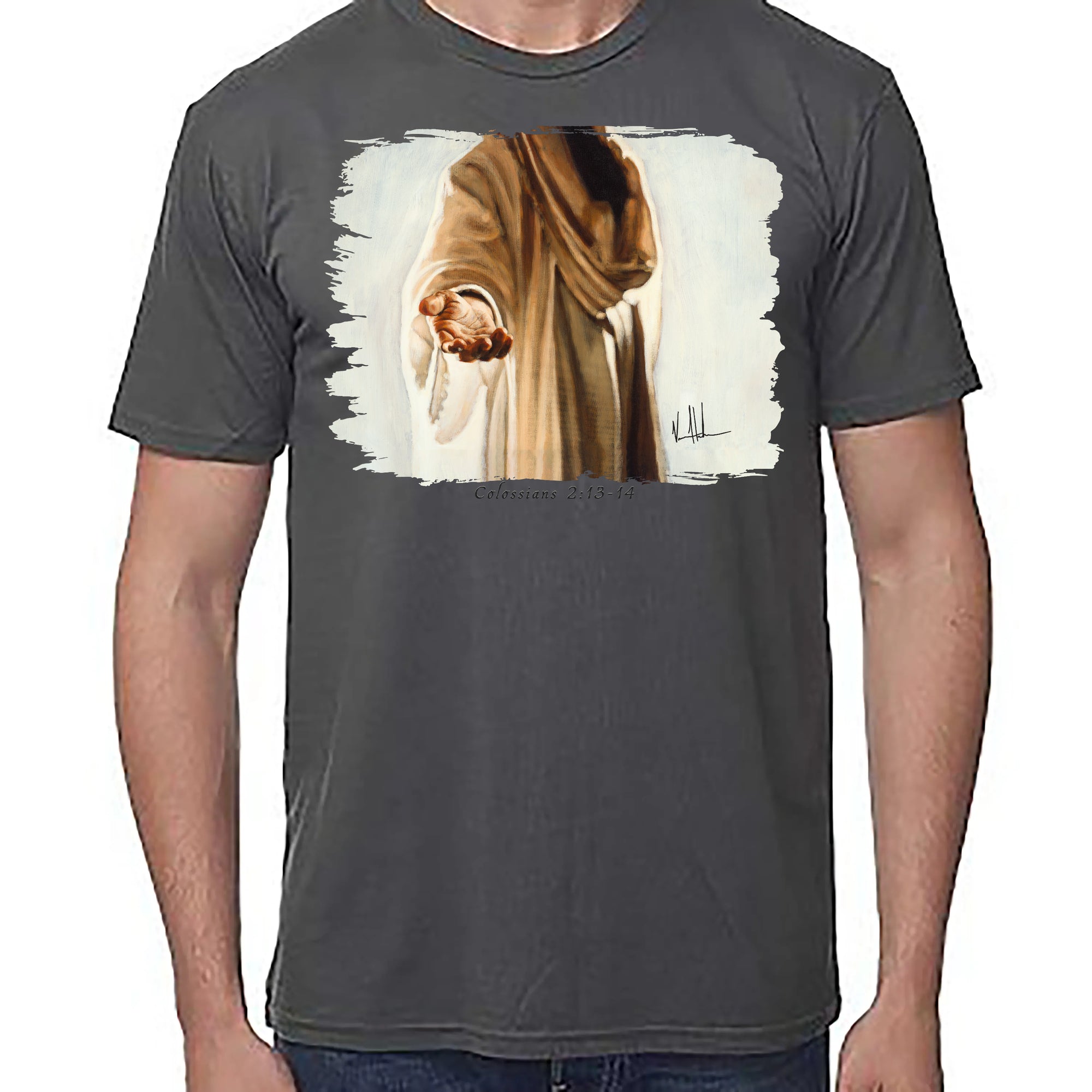 Beckoning - Unisex T (Premium Organic Fabric) Vanessa Horabuena Bamboo Pewter Small