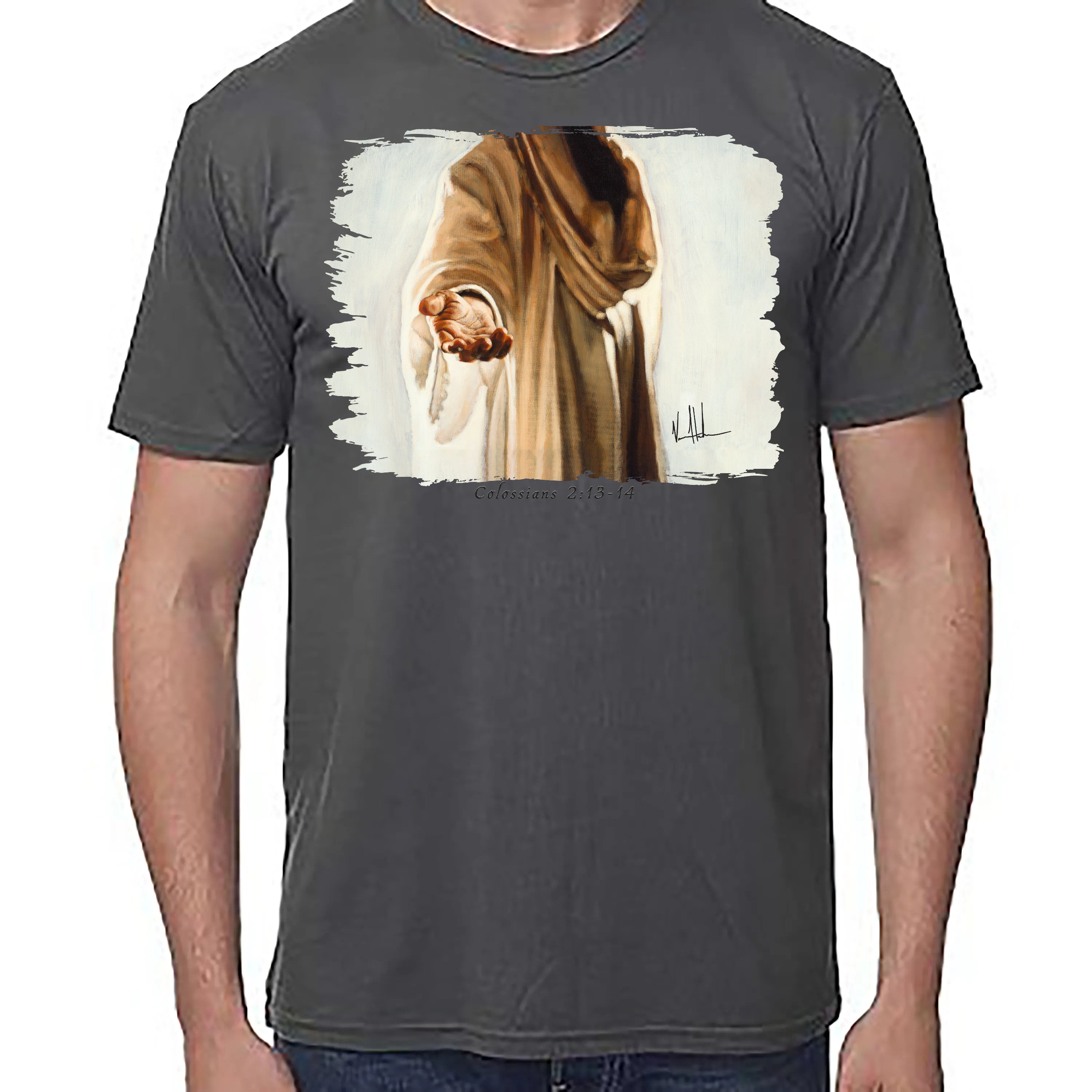 Beckoning - Unisex T (Premium Organic Fabric) Vanessa Horabuena Bamboo Pewter Small