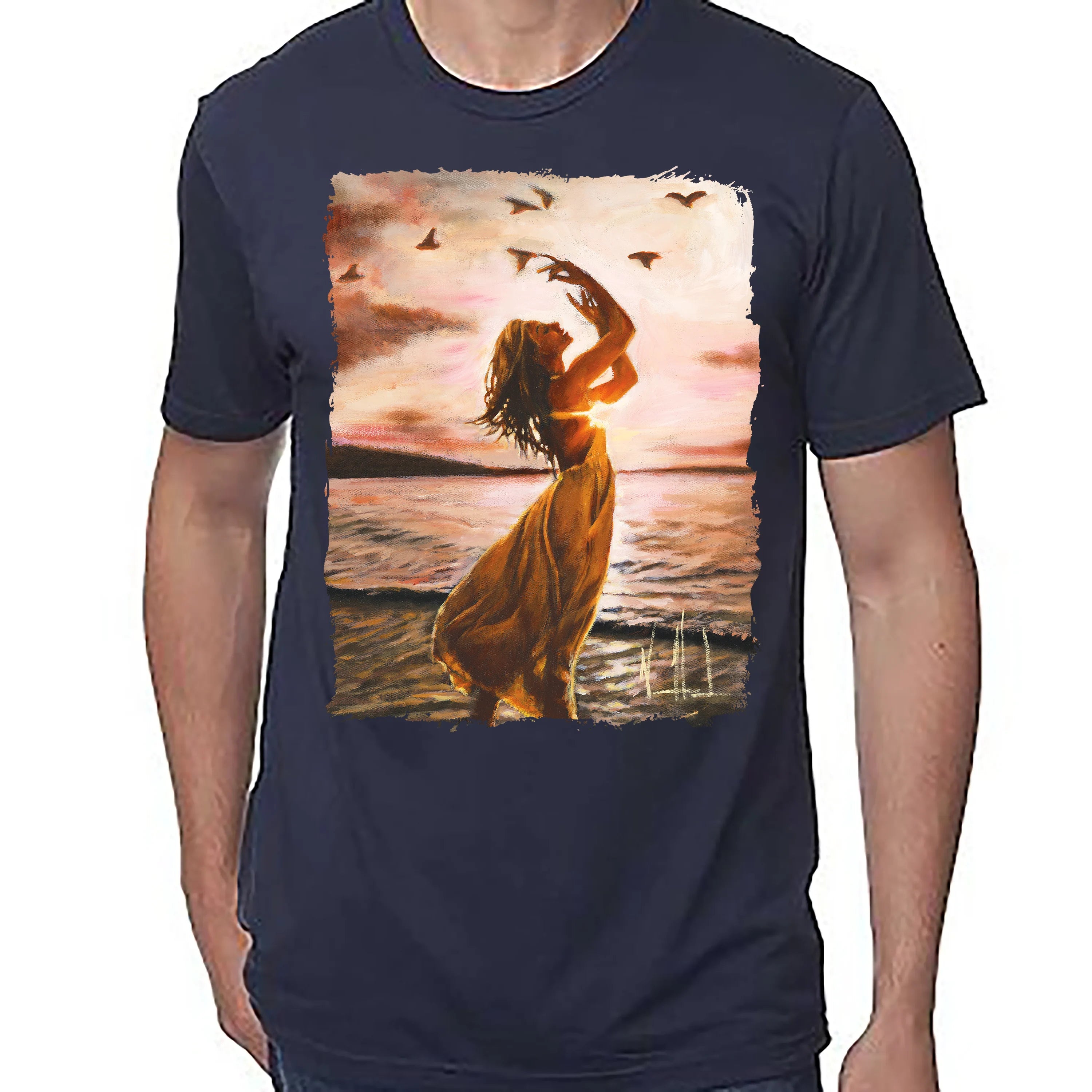 Sustained By Your Love - Unisex T (Premium Organic Fabric) Vanessa Horabuena Bamboo Midnight Blue Small