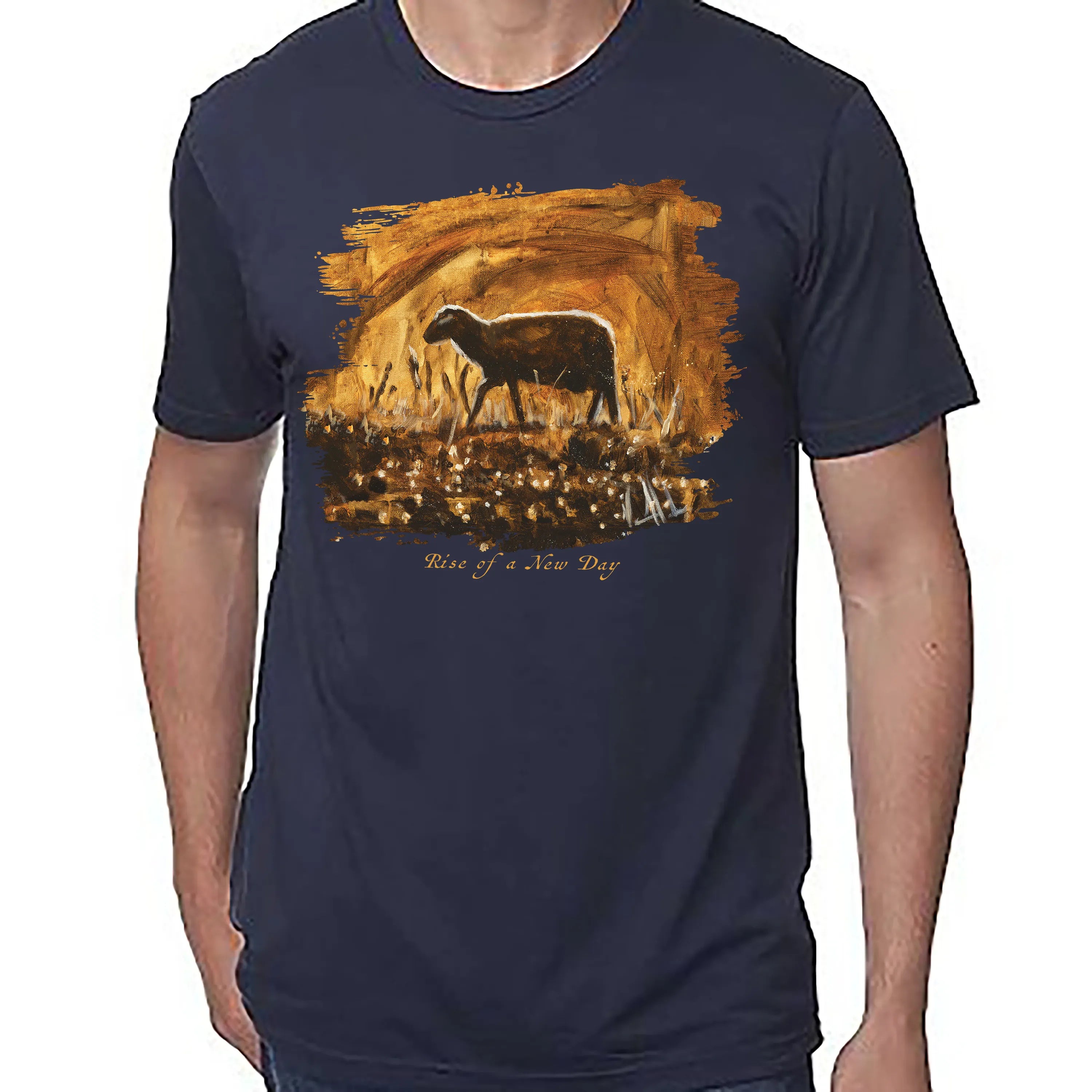 Rise Of A New Day - Unisex T (Premium Organic Fabric) Vanessa Horabuena Bamboo Midnight Blue Small